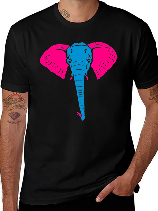 Cool Elephant Graphic Black T-Shirt