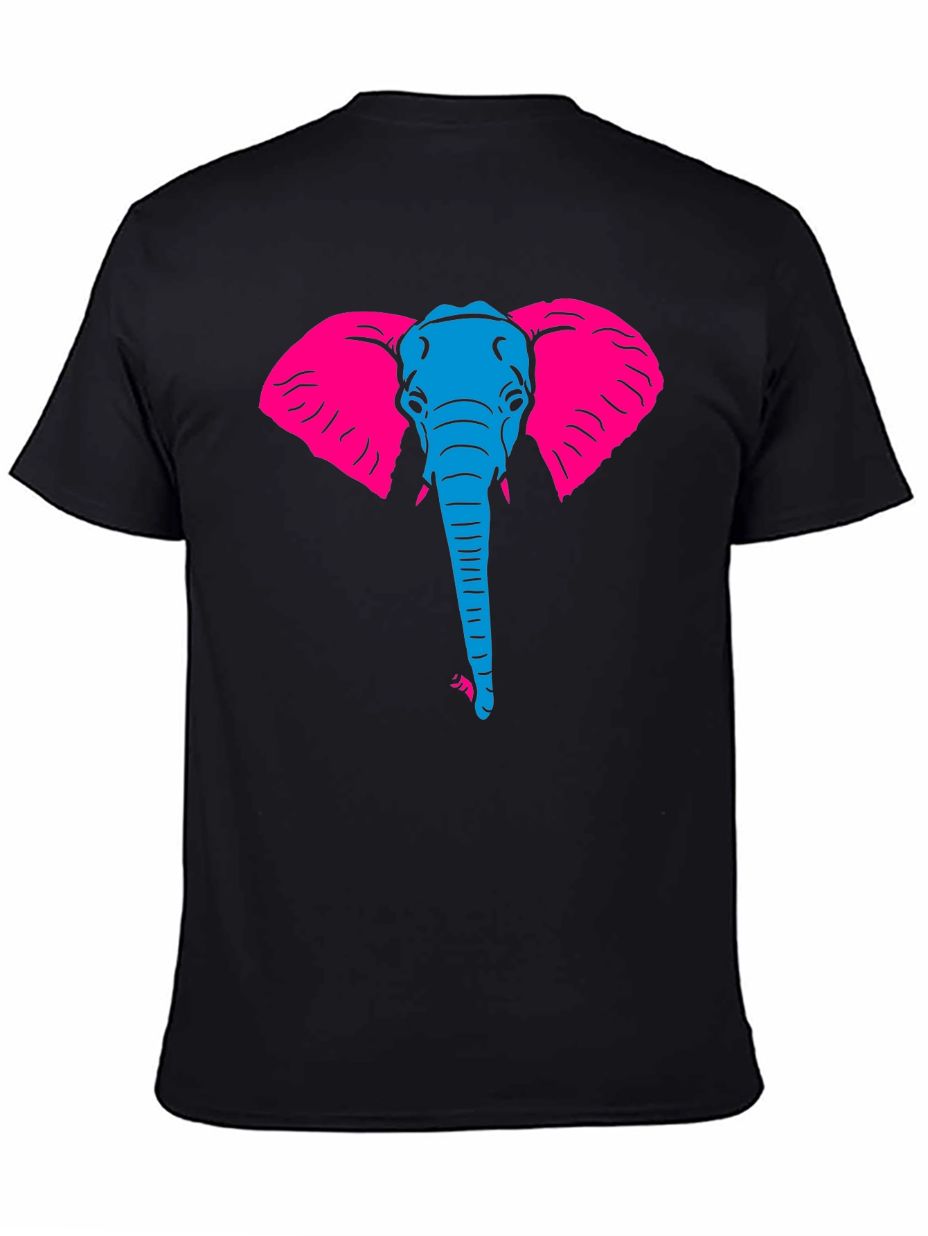 Cool Elephant Graphic Black T-Shirt