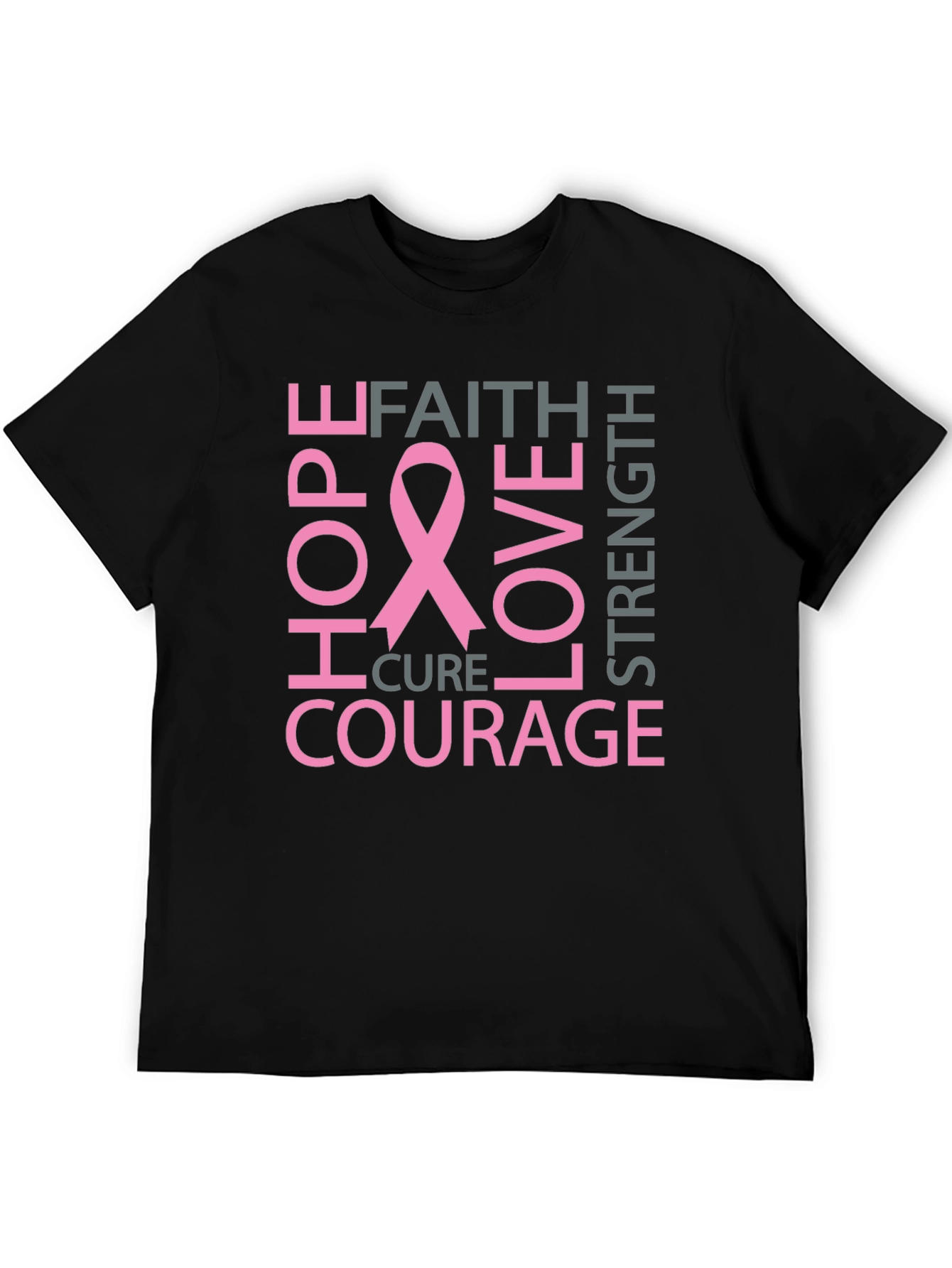 Breast Cancer Awareness Black T-Shirt