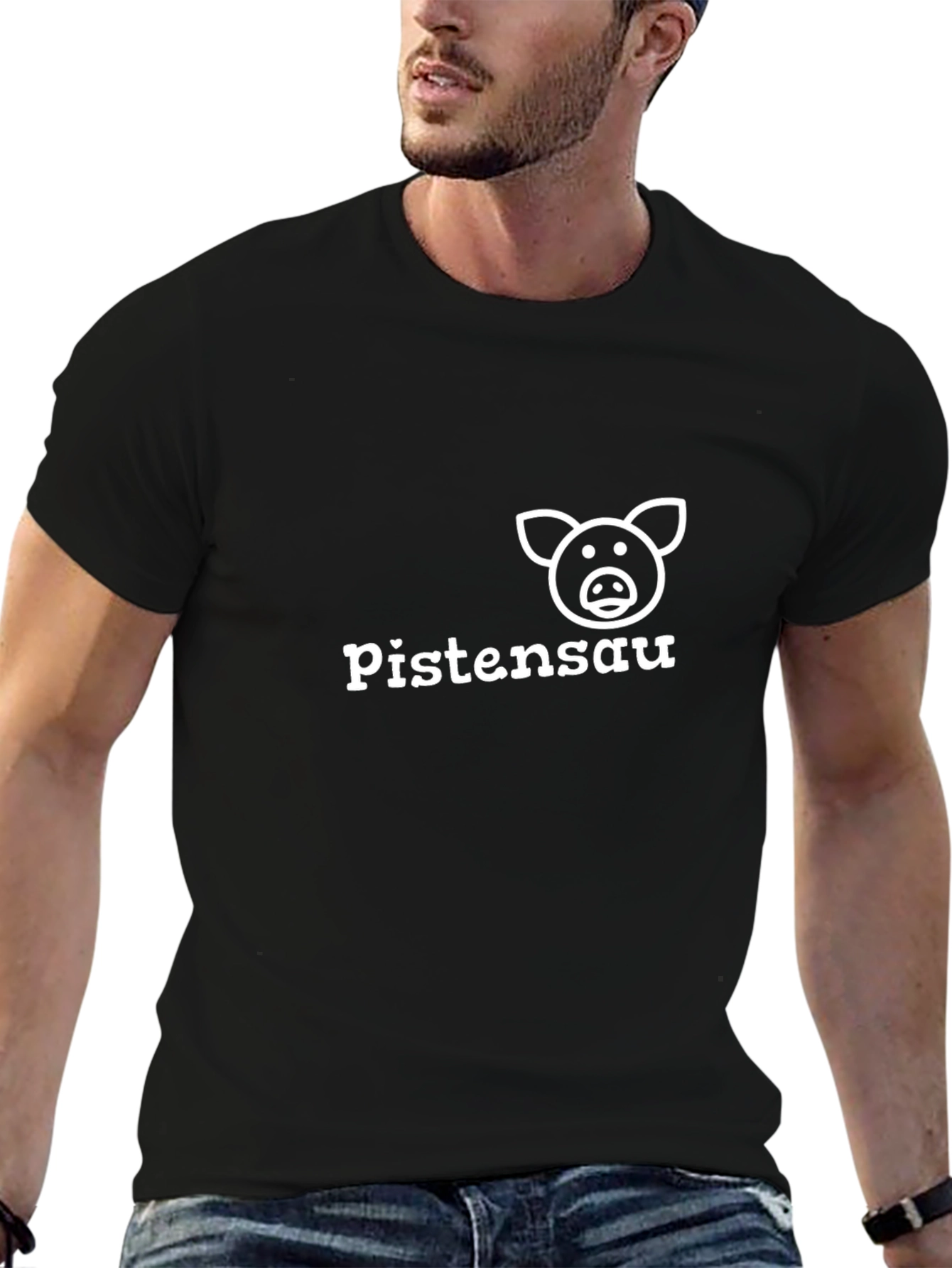 Pistensau Pig Graphic Black T-Shirt