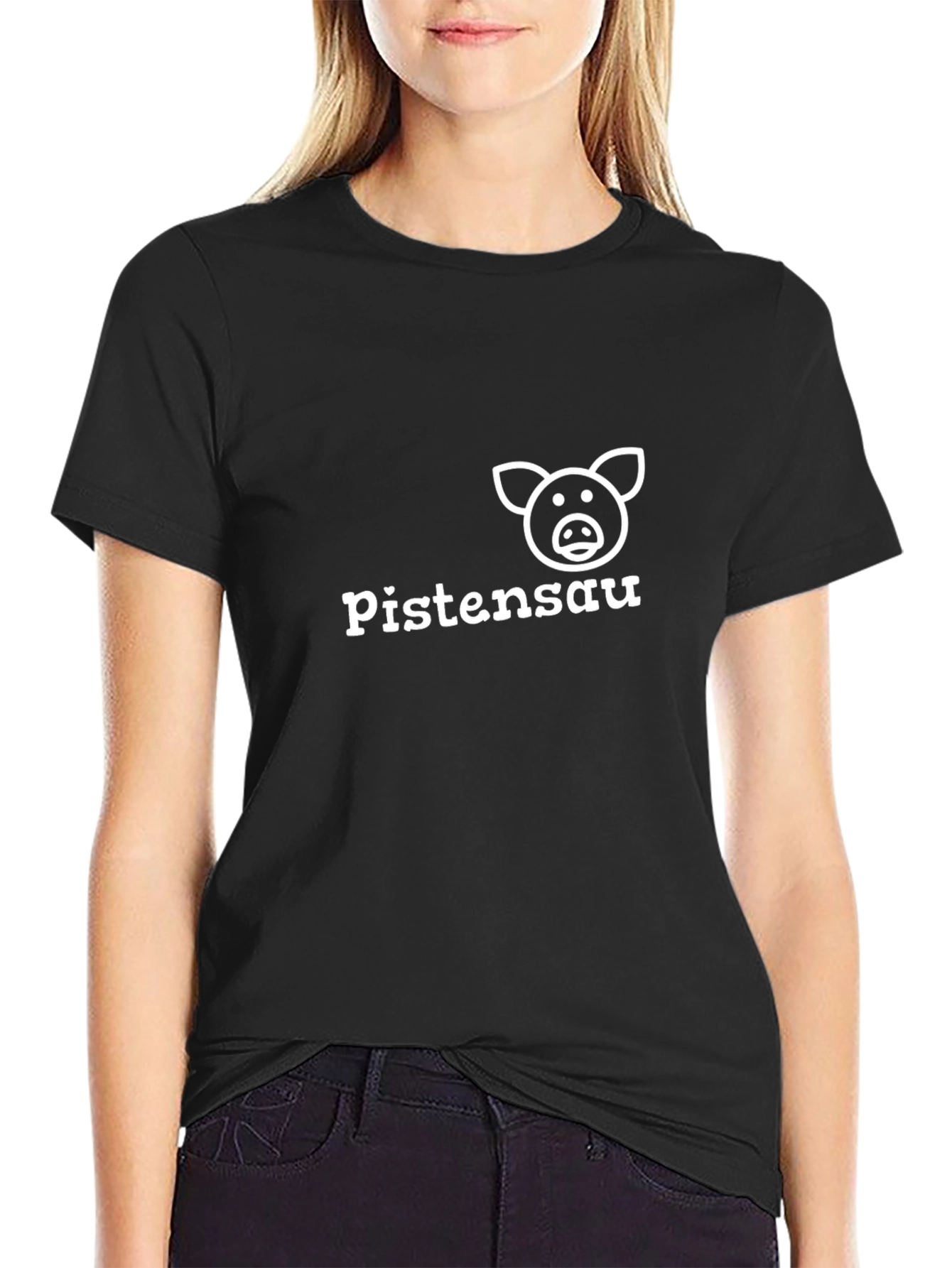 Pistensau Pig Graphic Black T-Shirt