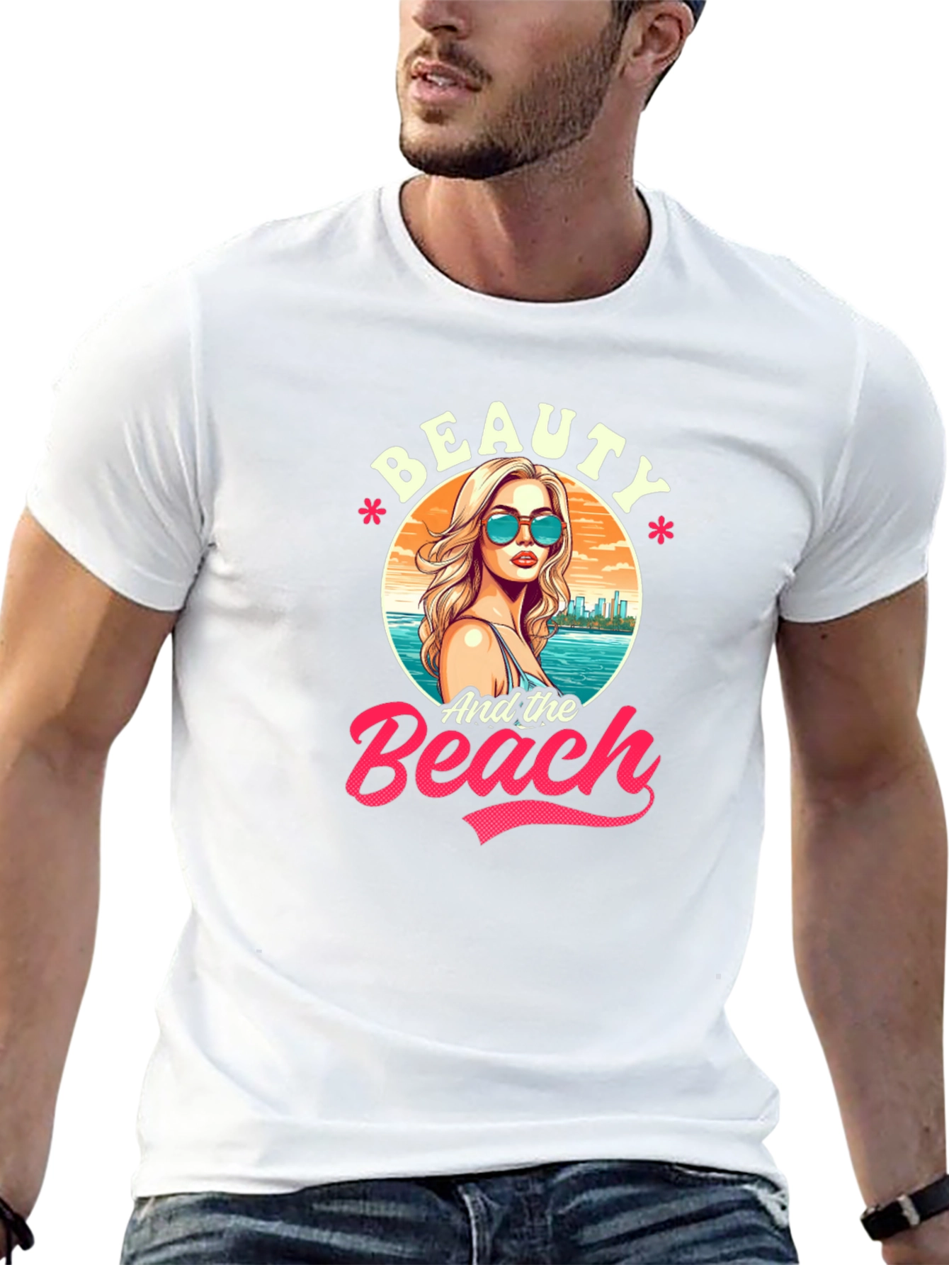 Beauty and the Beach Graphic T-Shirt