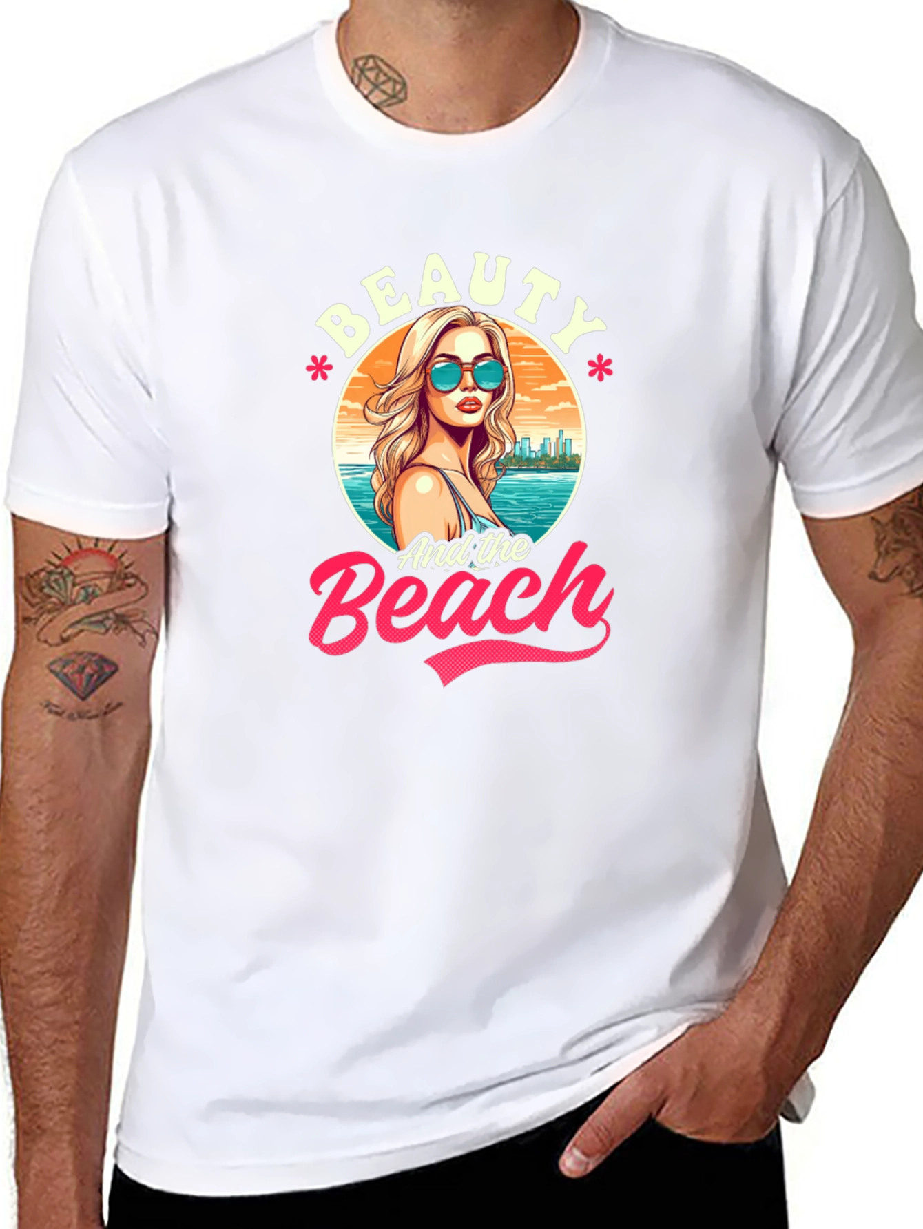 Beauty and the Beach Graphic T-Shirt