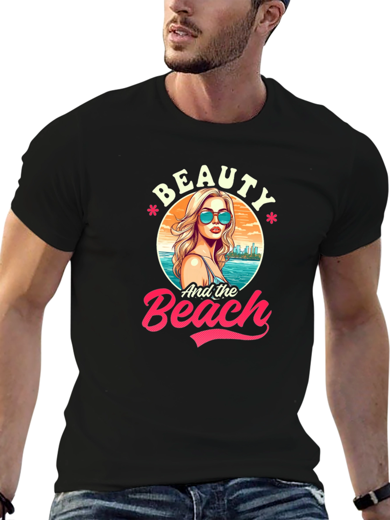 Beauty and the Beach Graphic T-Shirt