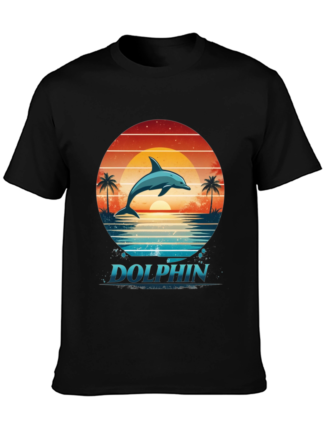 Dolphin Sunset Graphic Tee - Ocean Lovers T-Shirt