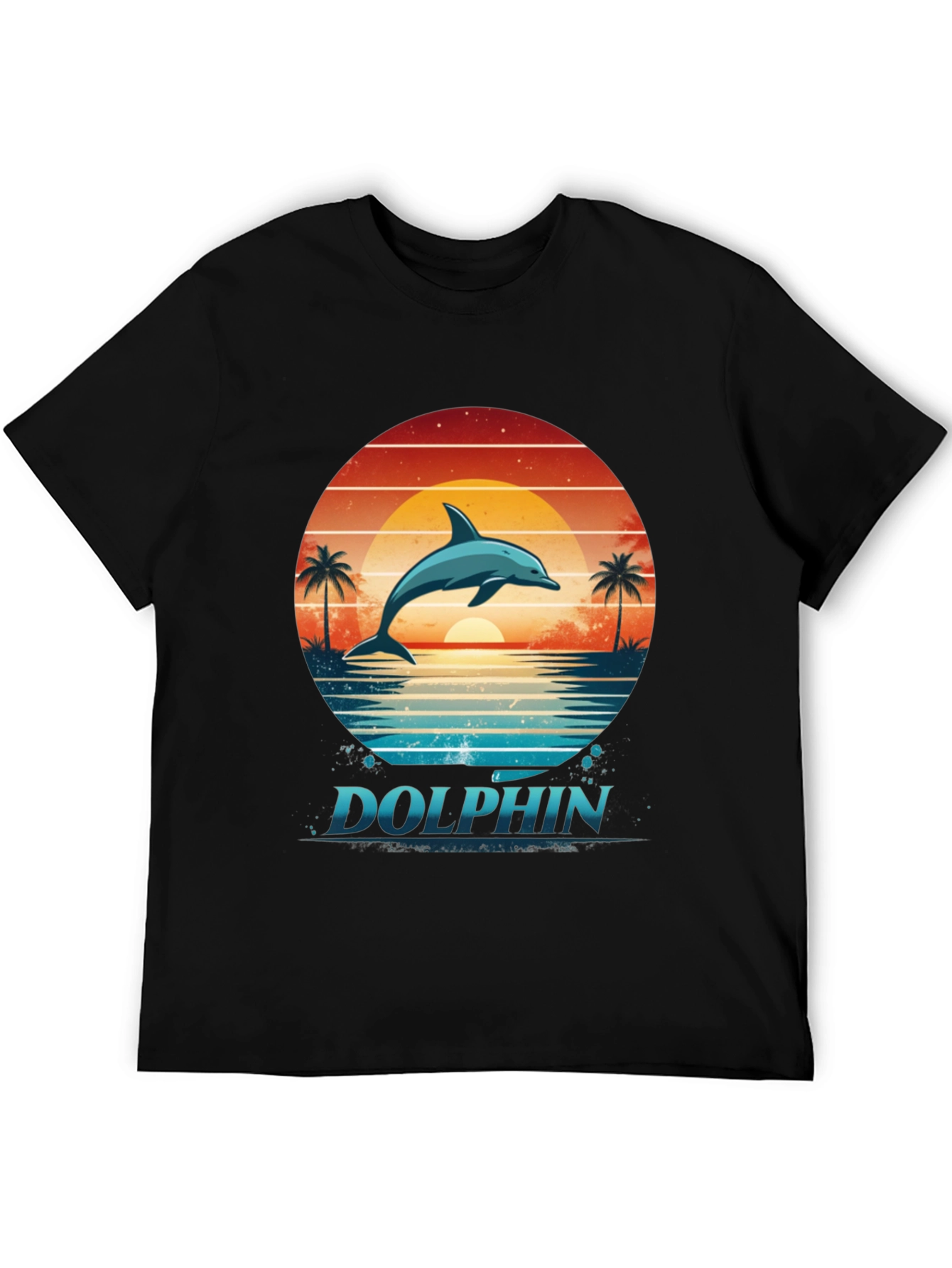 Dolphin Sunset Graphic Tee - Ocean Lovers T-Shirt