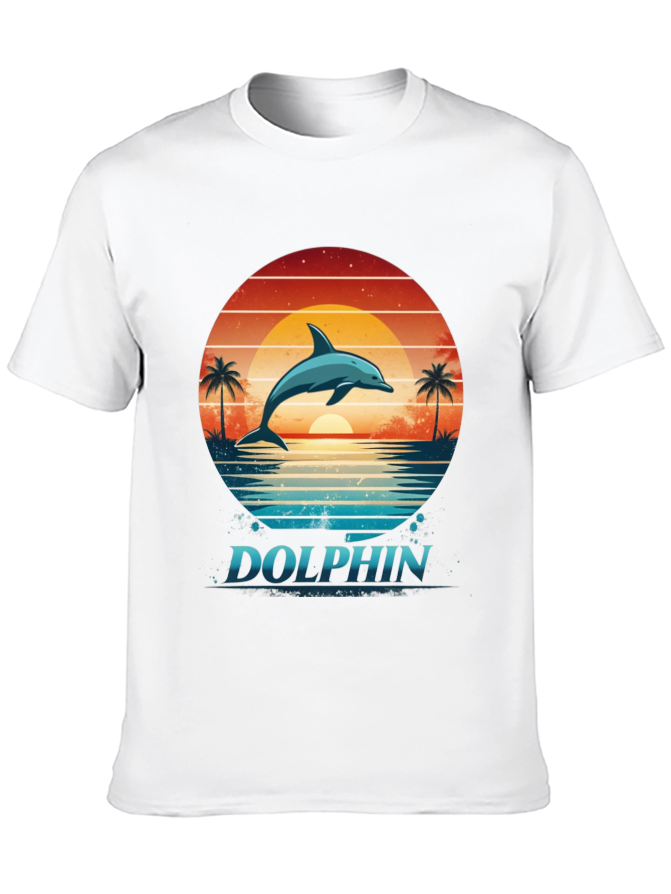 Dolphin Sunset Graphic Tee - Ocean Lovers T-Shirt