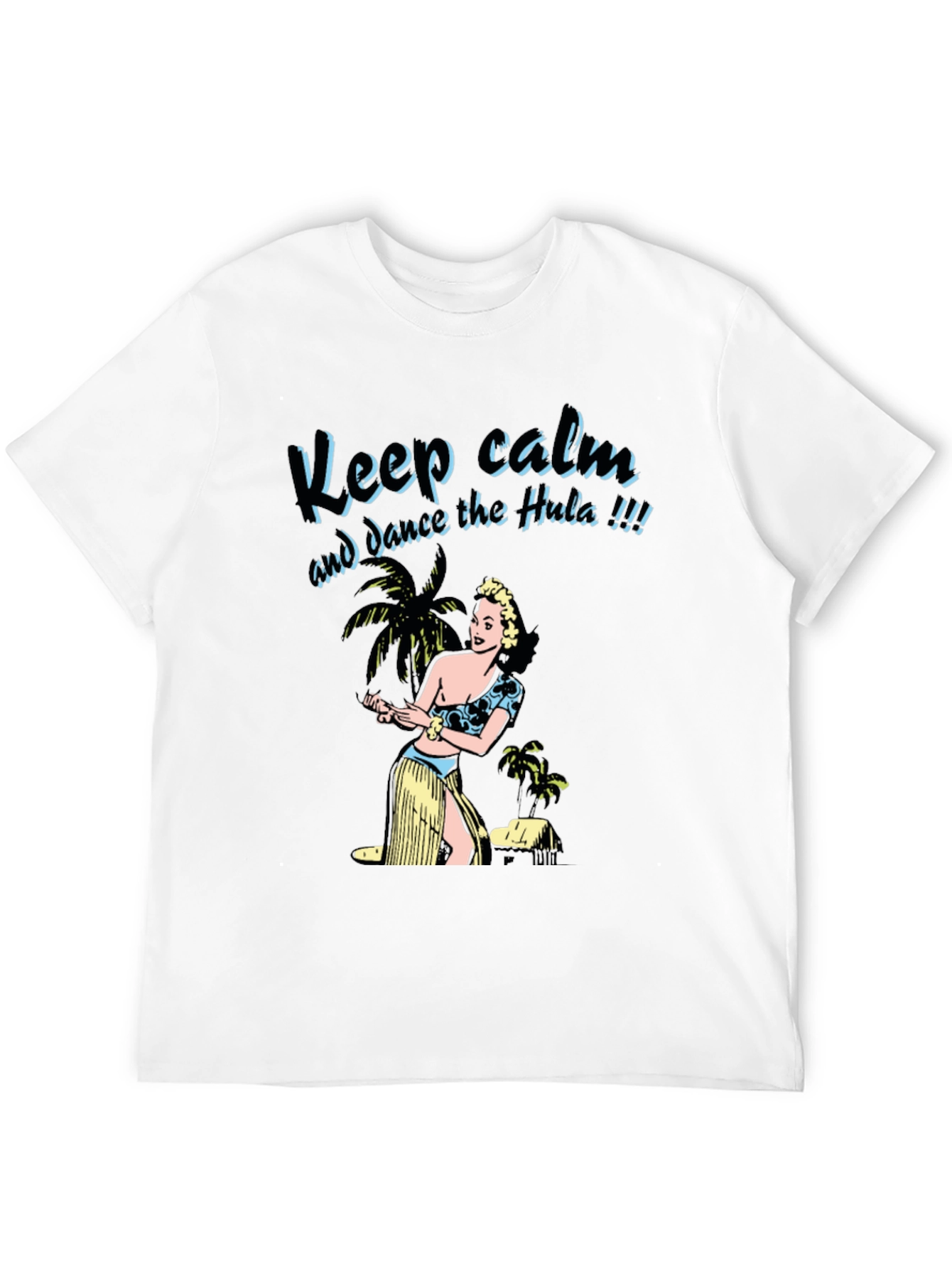 Keep Calm Dance the Hula Black Graphic Tee