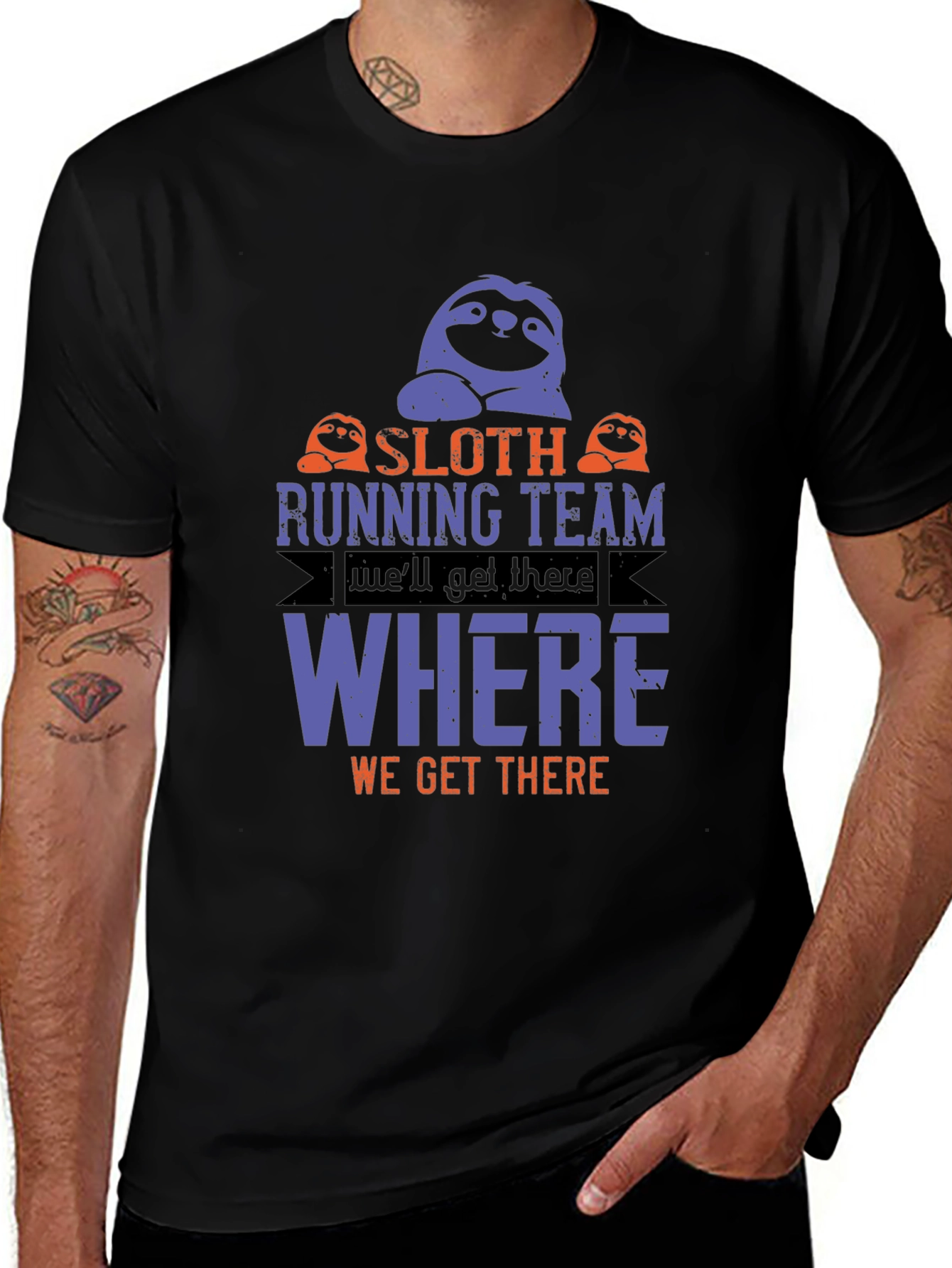 Sloth Running Team T-Shirt - Funny Novelty Tee