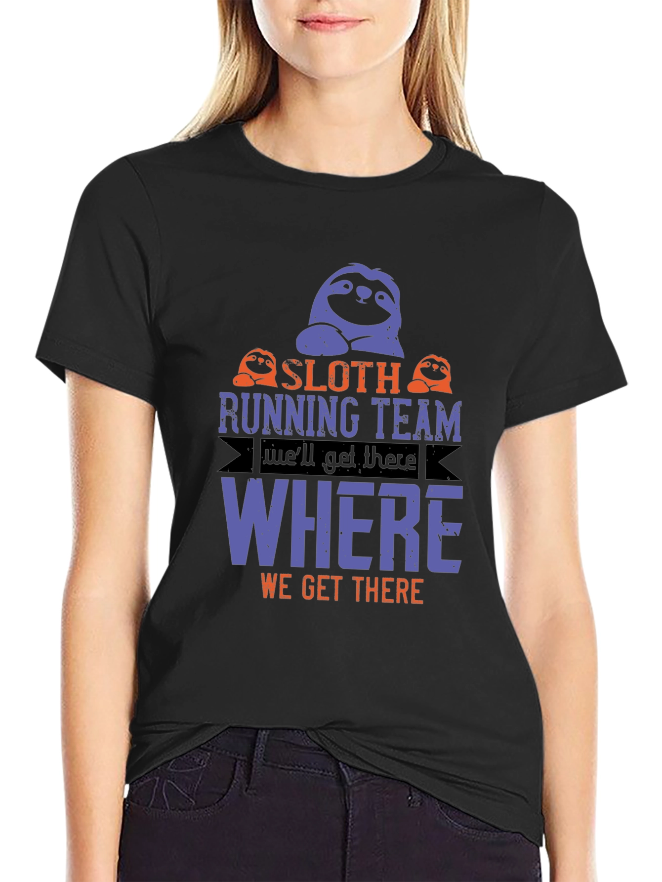 Sloth Running Team T-Shirt - Funny Novelty Tee