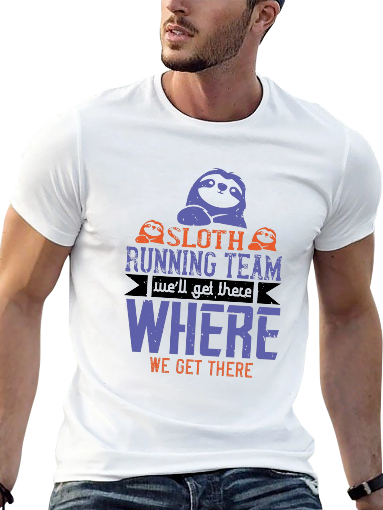 Sloth Running Team T-Shirt - Funny Novelty Tee