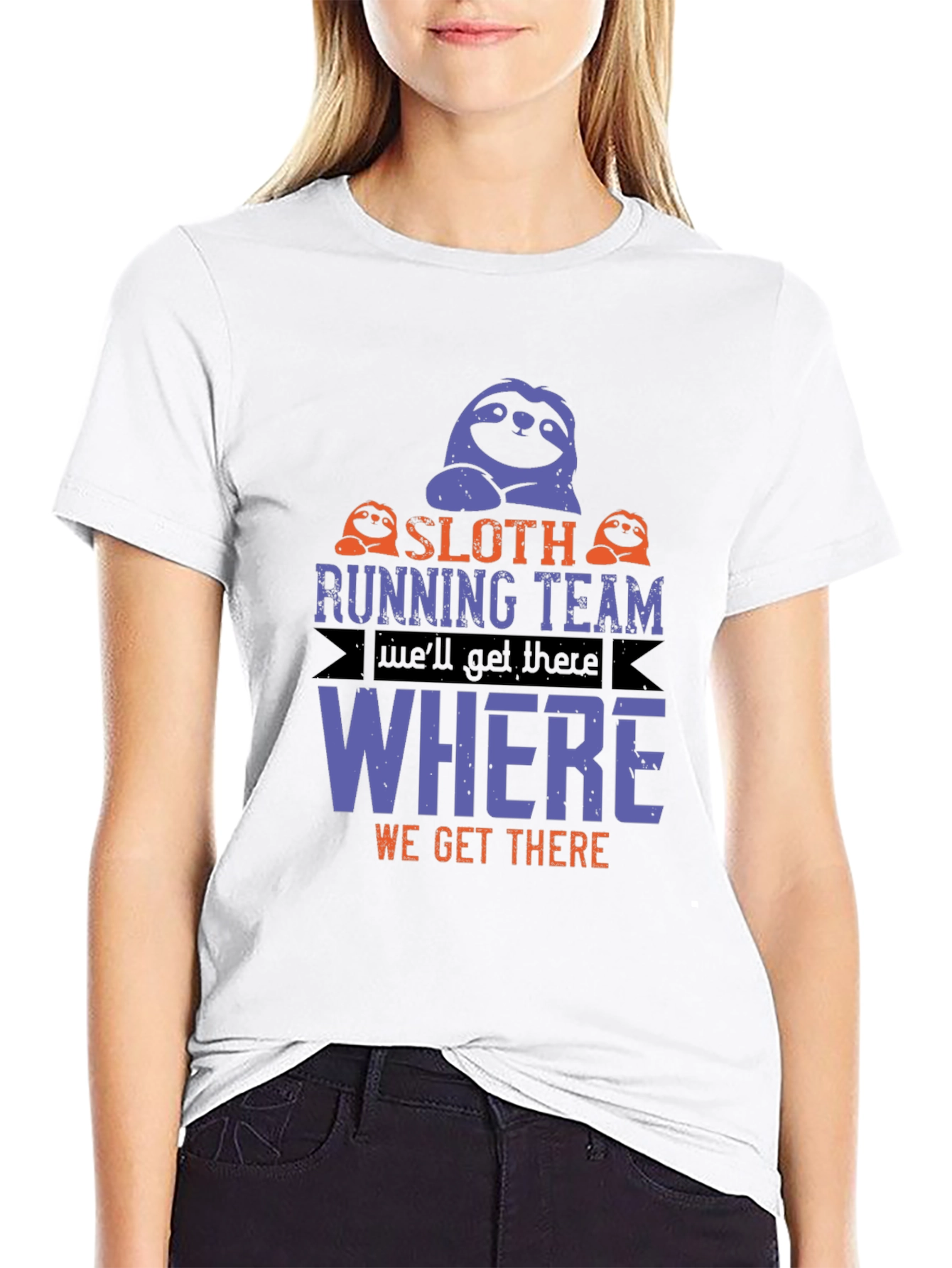 Sloth Running Team T-Shirt - Funny Novelty Tee