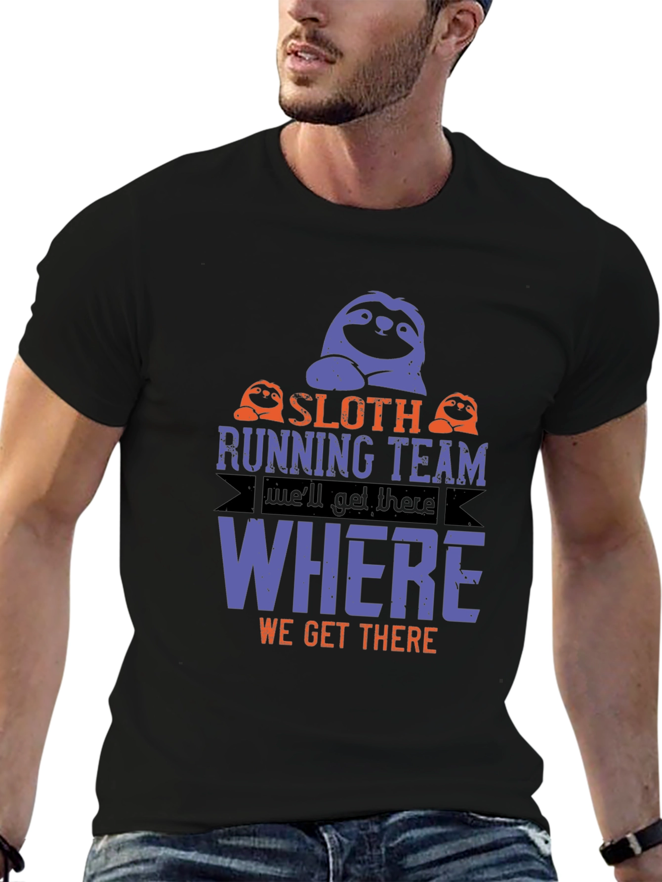 Sloth Running Team T-Shirt - Funny Novelty Tee