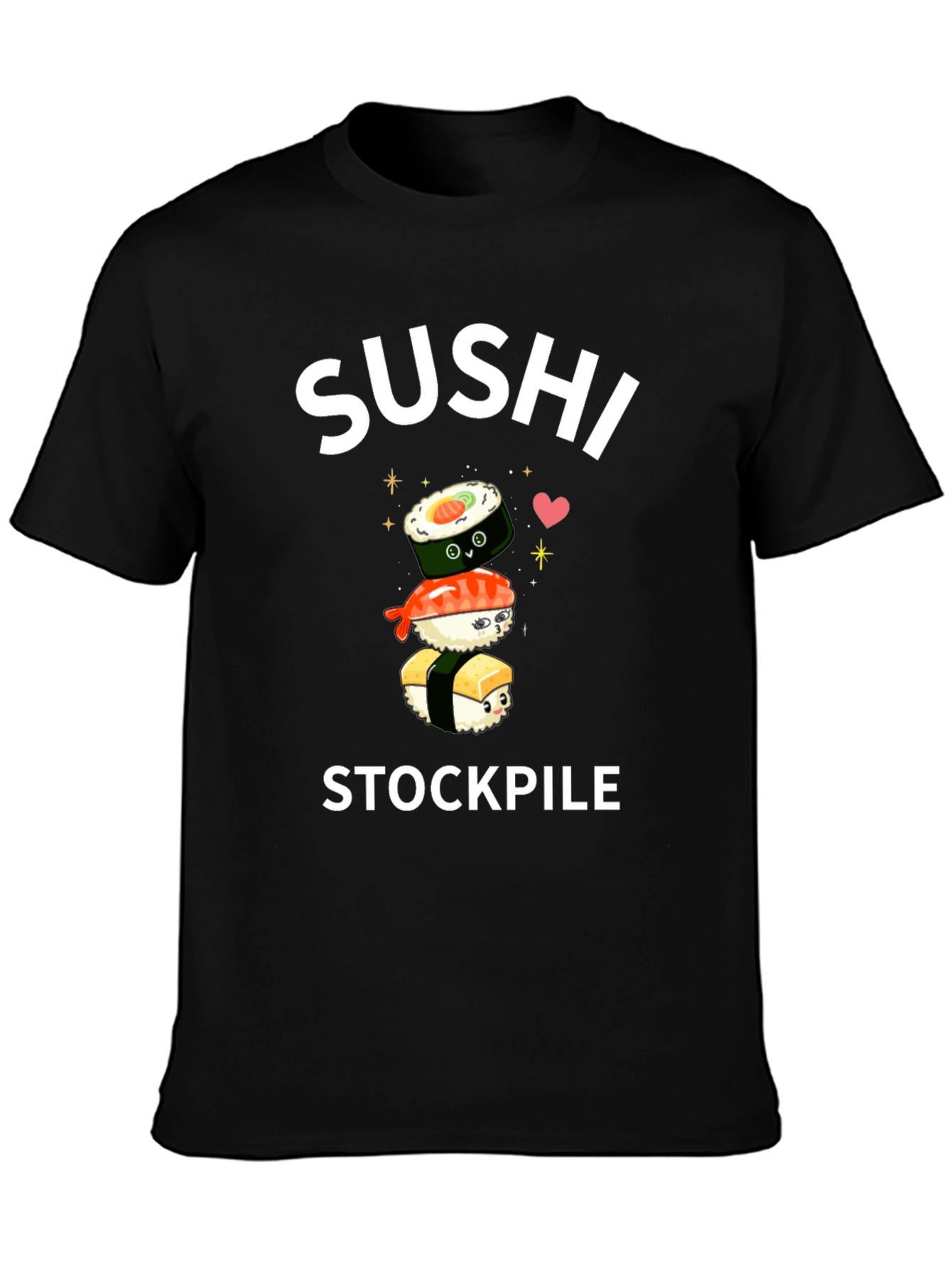 Sushi Stockpile Black T-Shirt