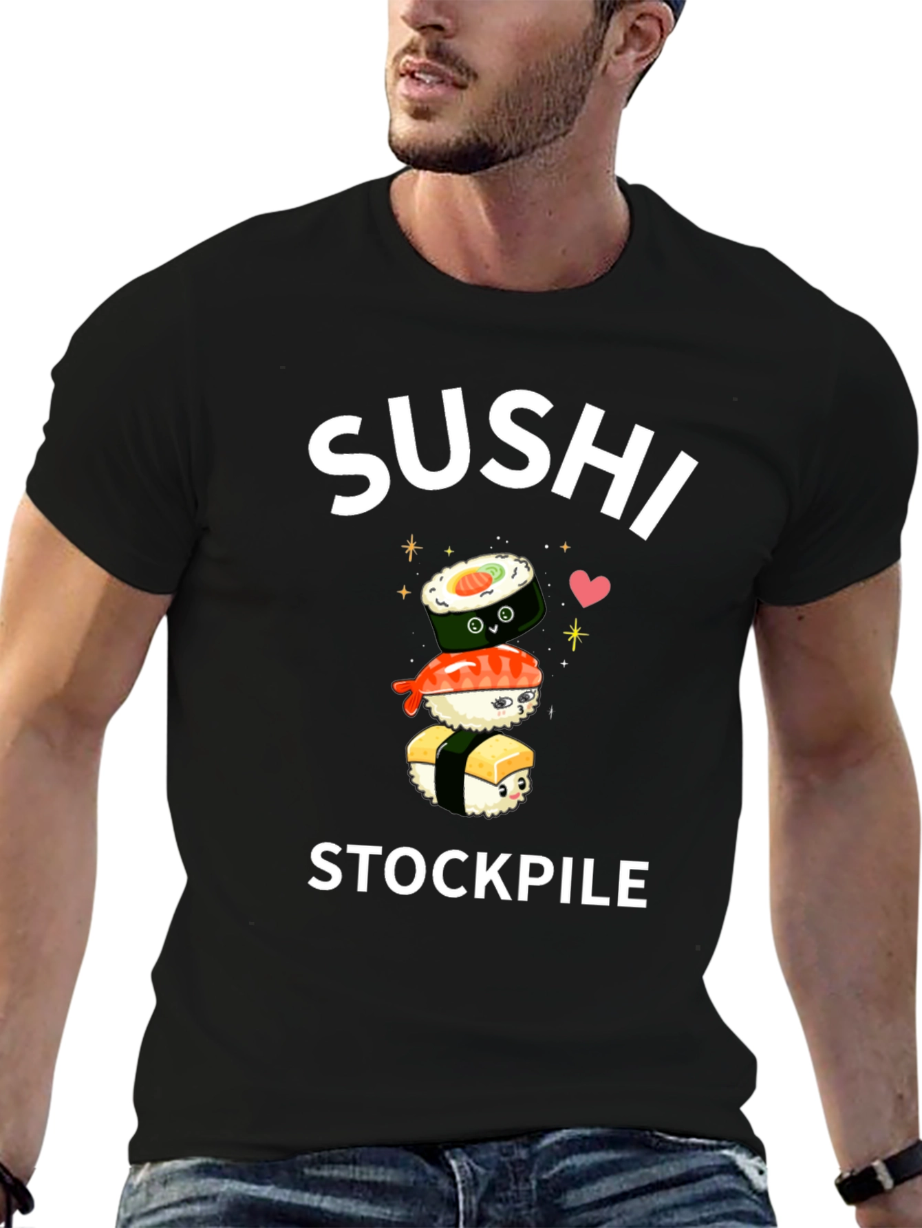Sushi Stockpile Black T-Shirt