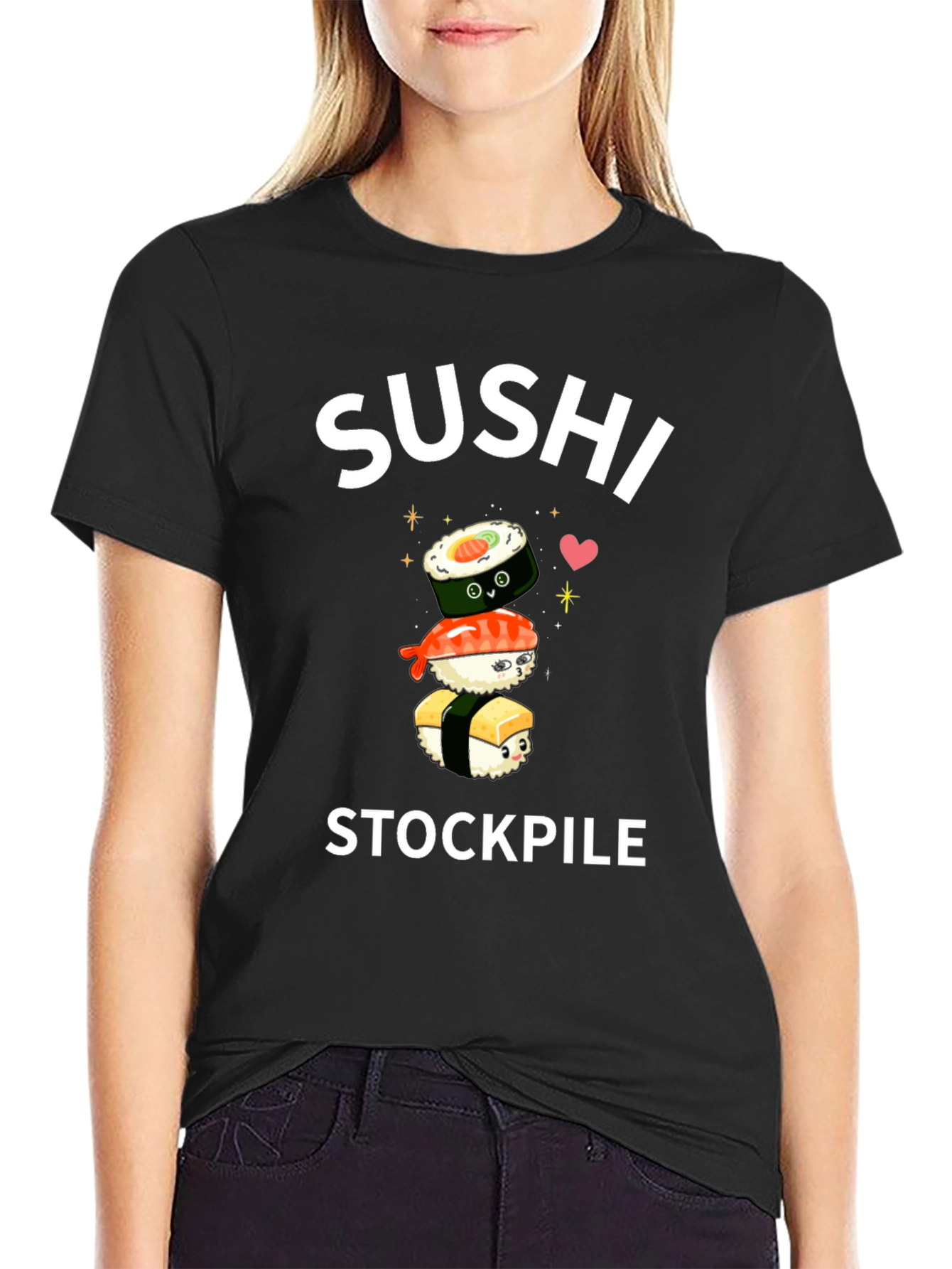 Sushi Stockpile Black T-Shirt
