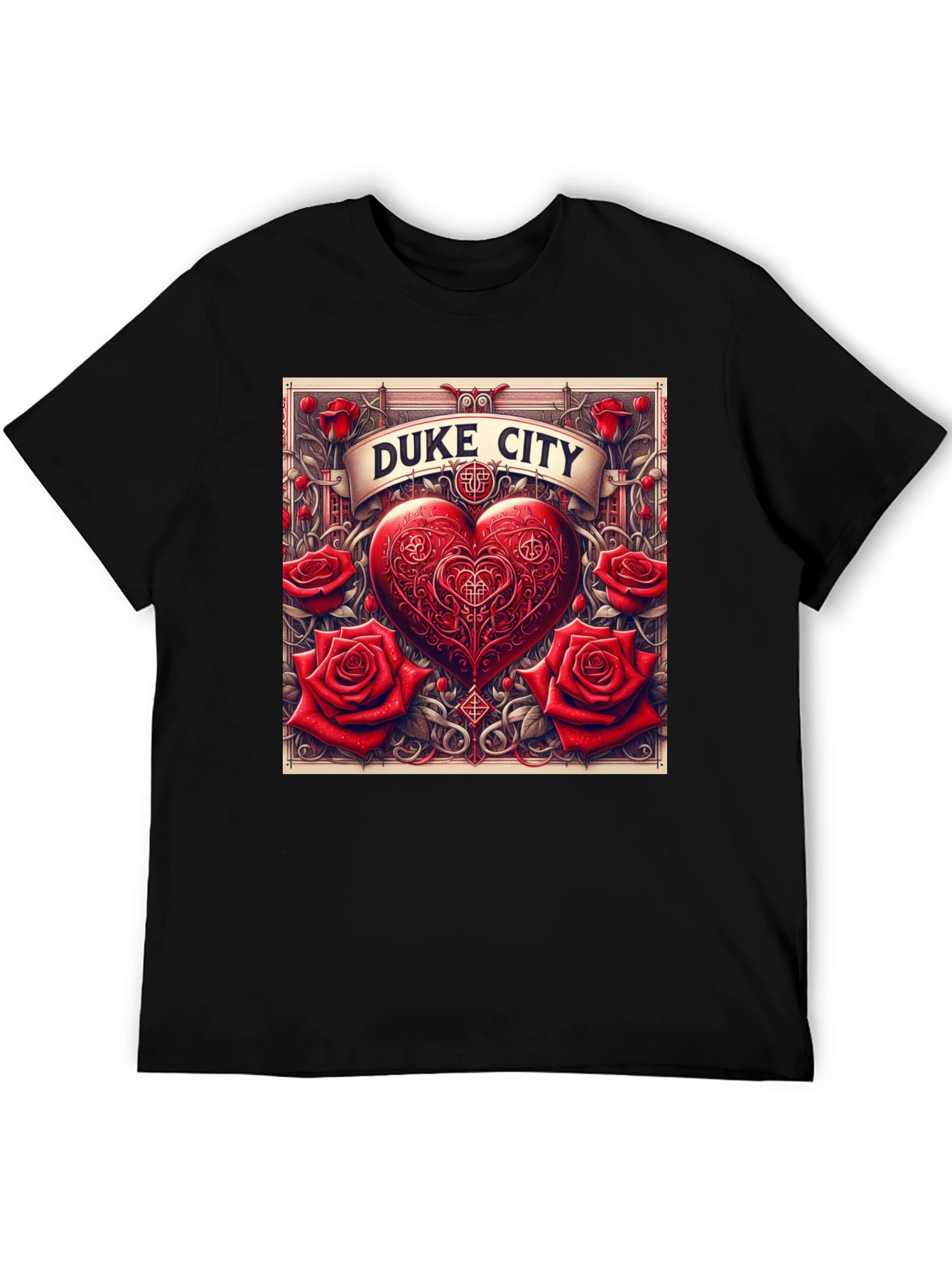 Duke City Heart & Roses Graphic Tee
