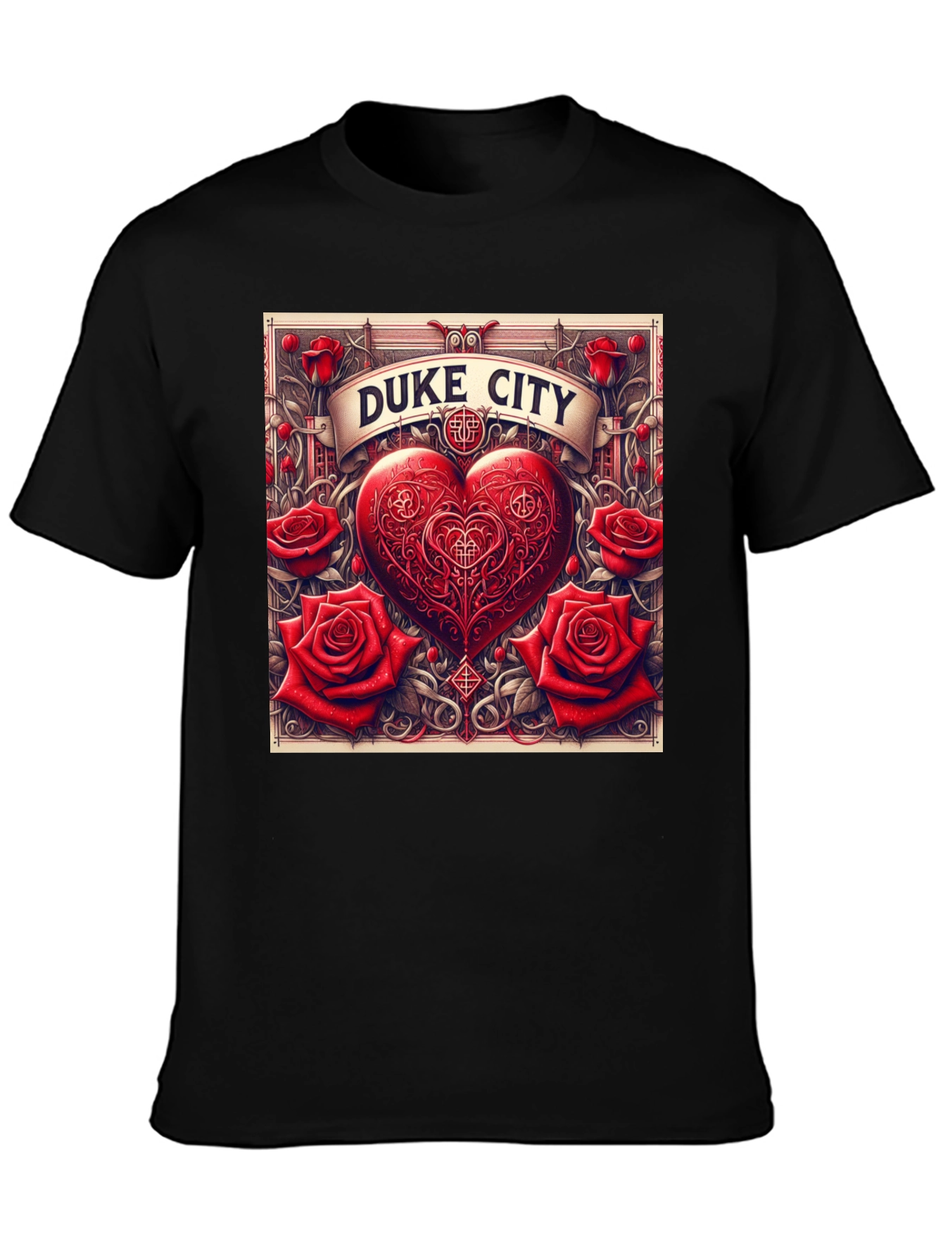 Duke City Heart & Roses Graphic Tee
