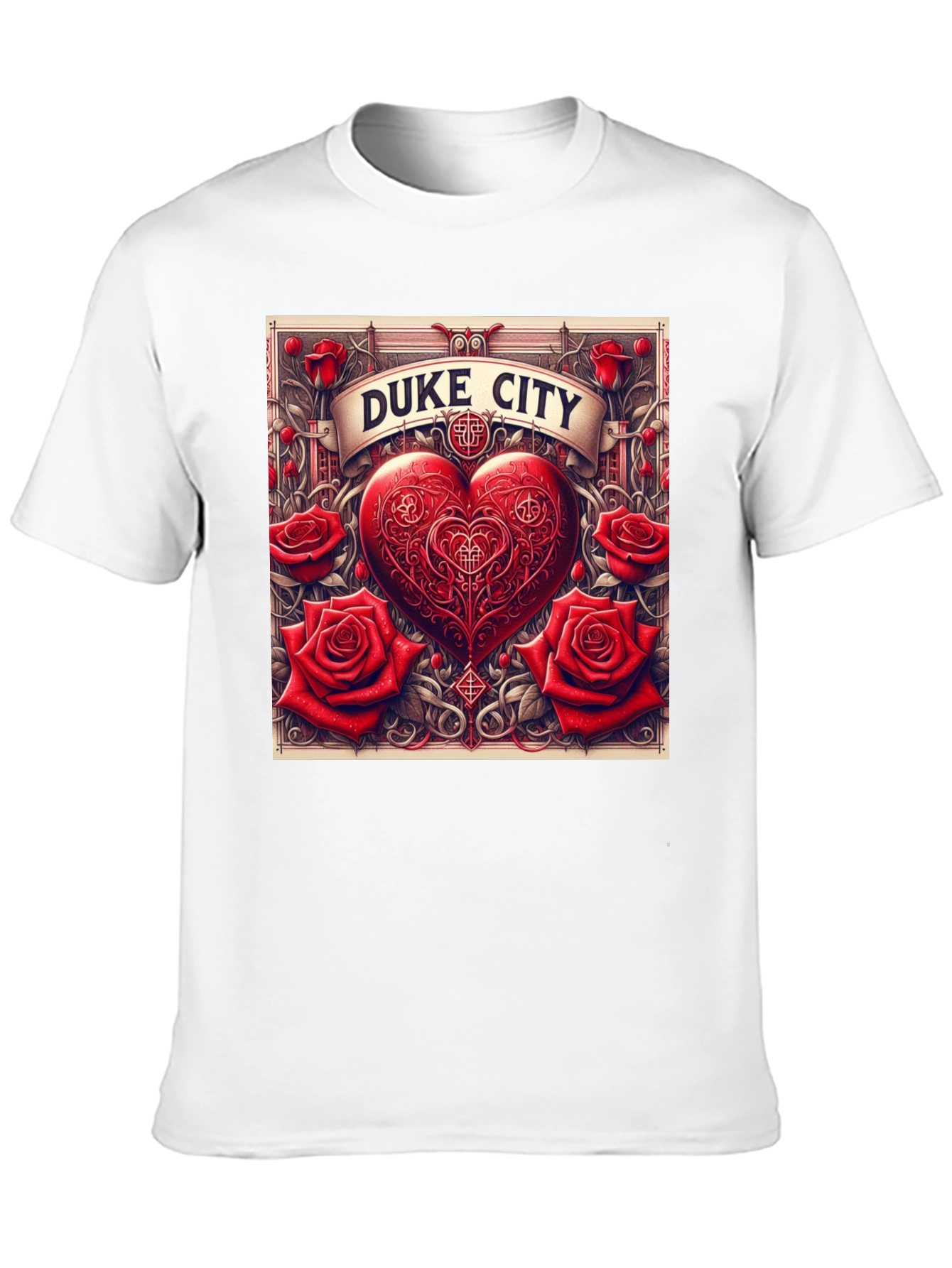 Duke City Heart & Roses Graphic Tee
