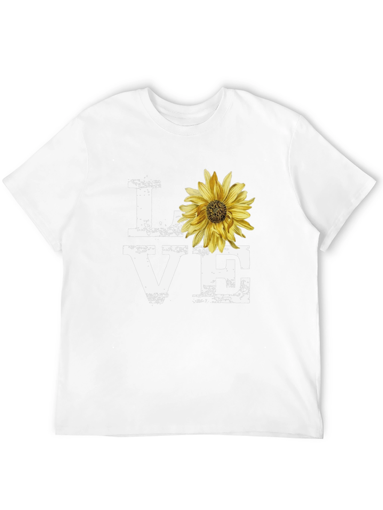 Love Sunflower Graphic T-Shirt - Stylish Casual Tee