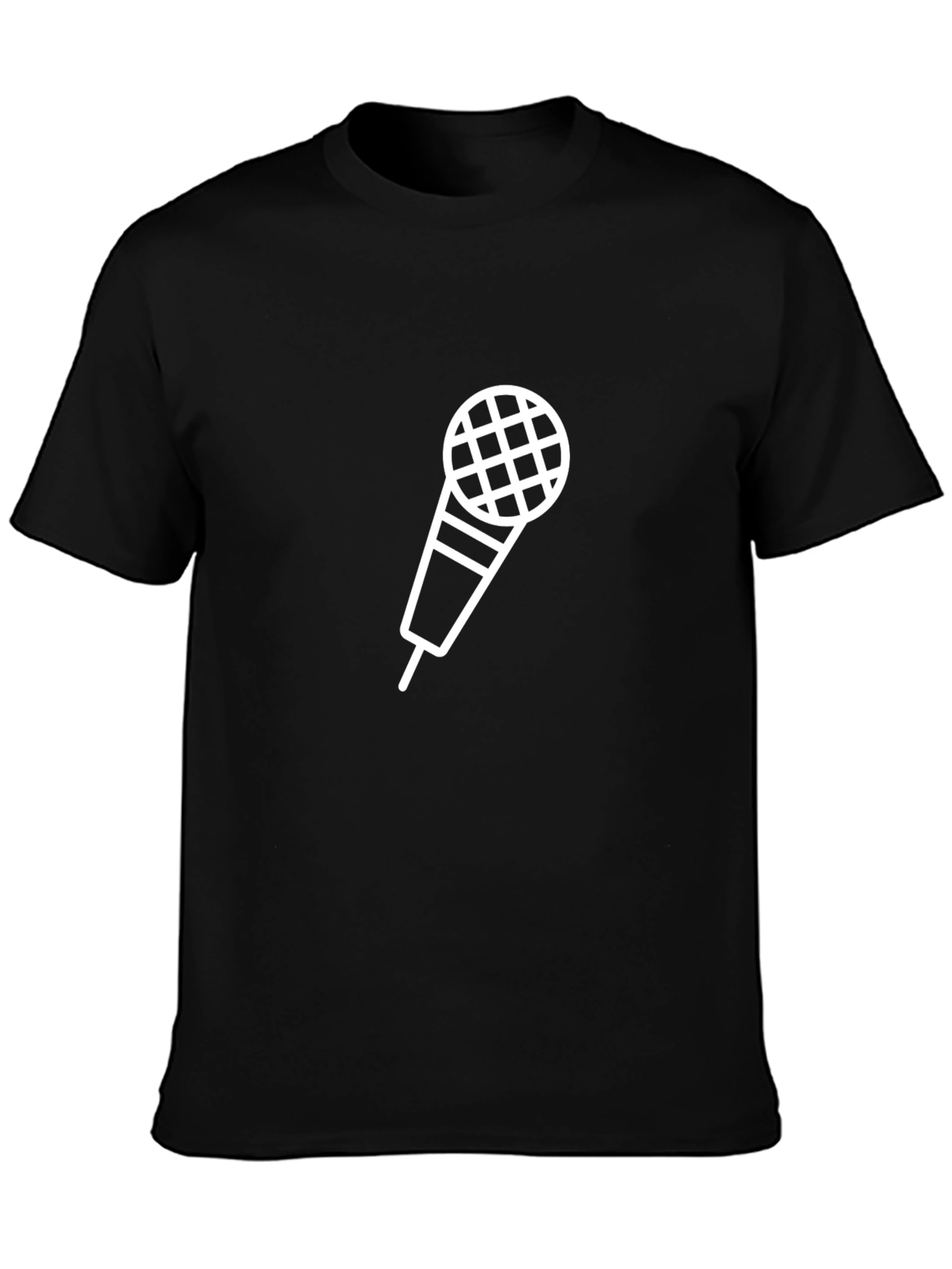 Microphone Graphic T-Shirt - Black