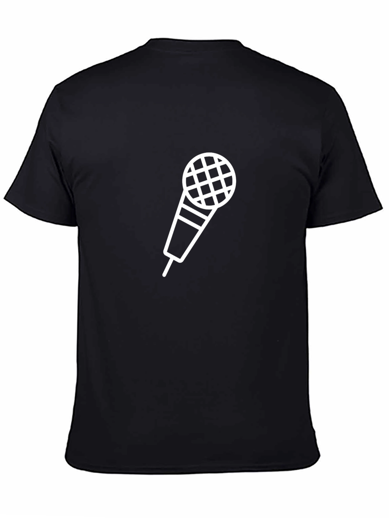 Microphone Graphic T-Shirt - Black
