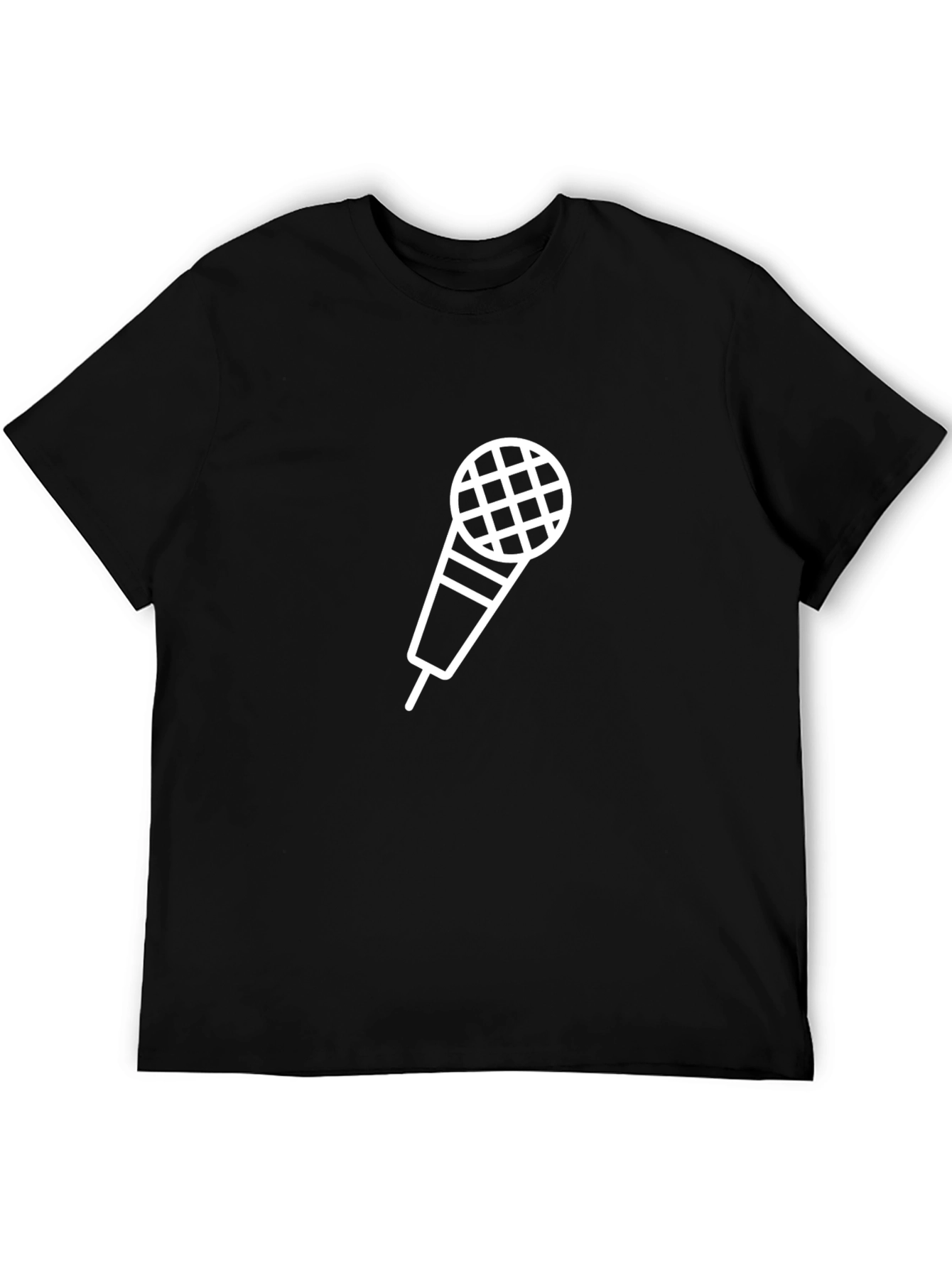 Microphone Graphic T-Shirt - Black
