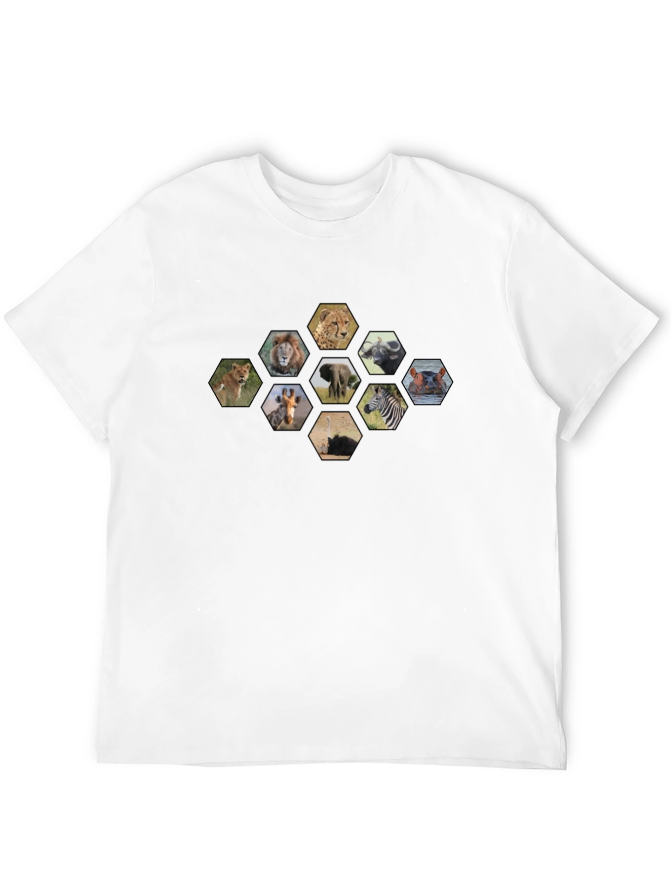 Safari Animals Hexagon T-Shirt
