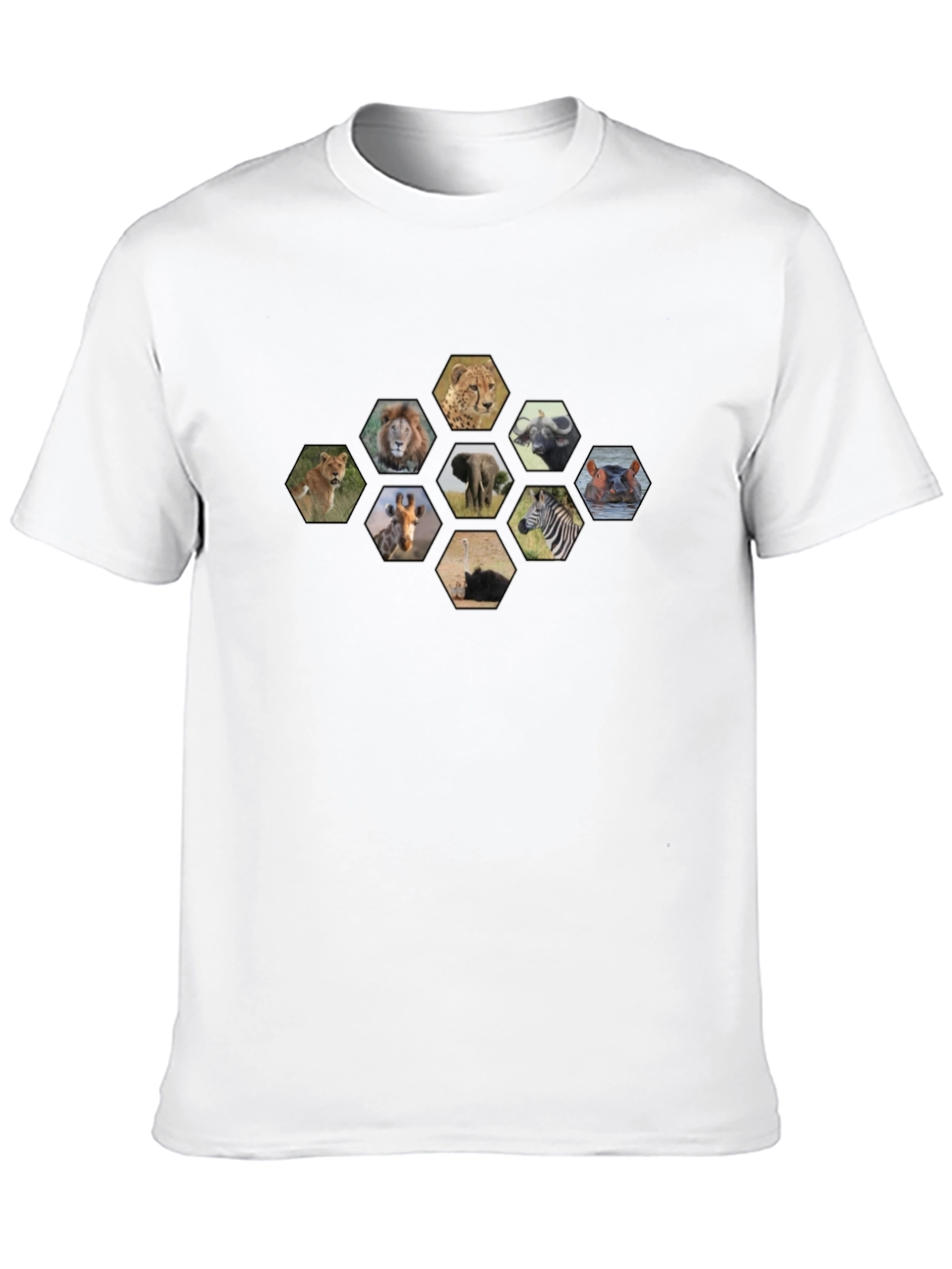 Safari Animals Hexagon T-Shirt
