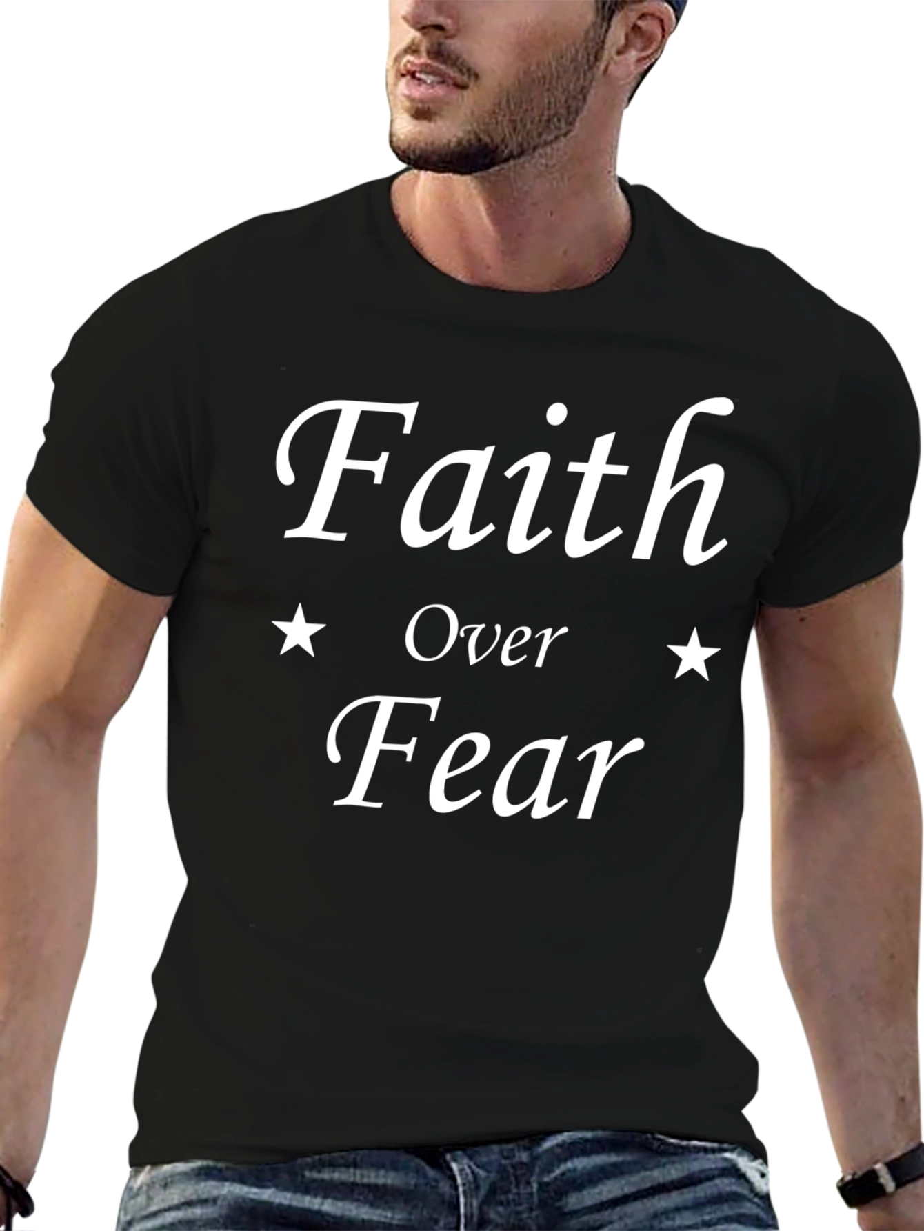 Faith Over Fear T-Shirt - Motivational Graphic Tee