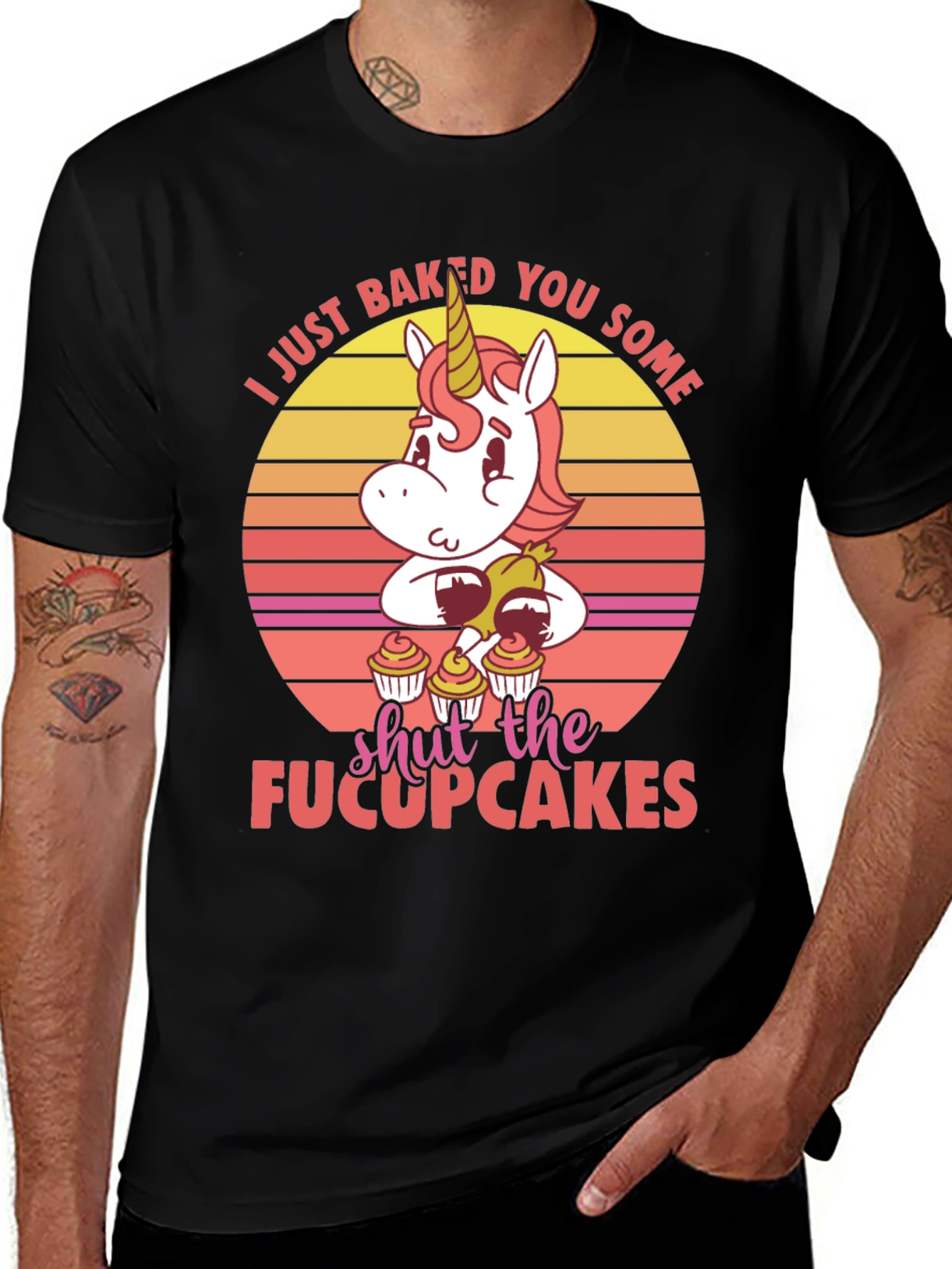 Unicorn Cupcake Graphic T-Shirt