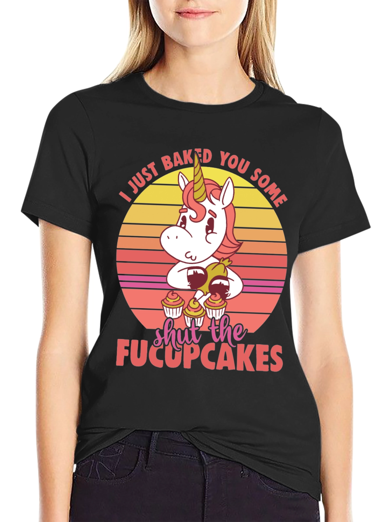 Unicorn Cupcake Graphic T-Shirt