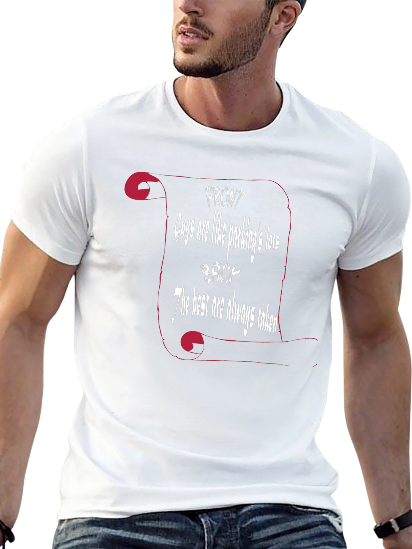 Funny Mens T-Shirt - Guys Are Like Parking Lots