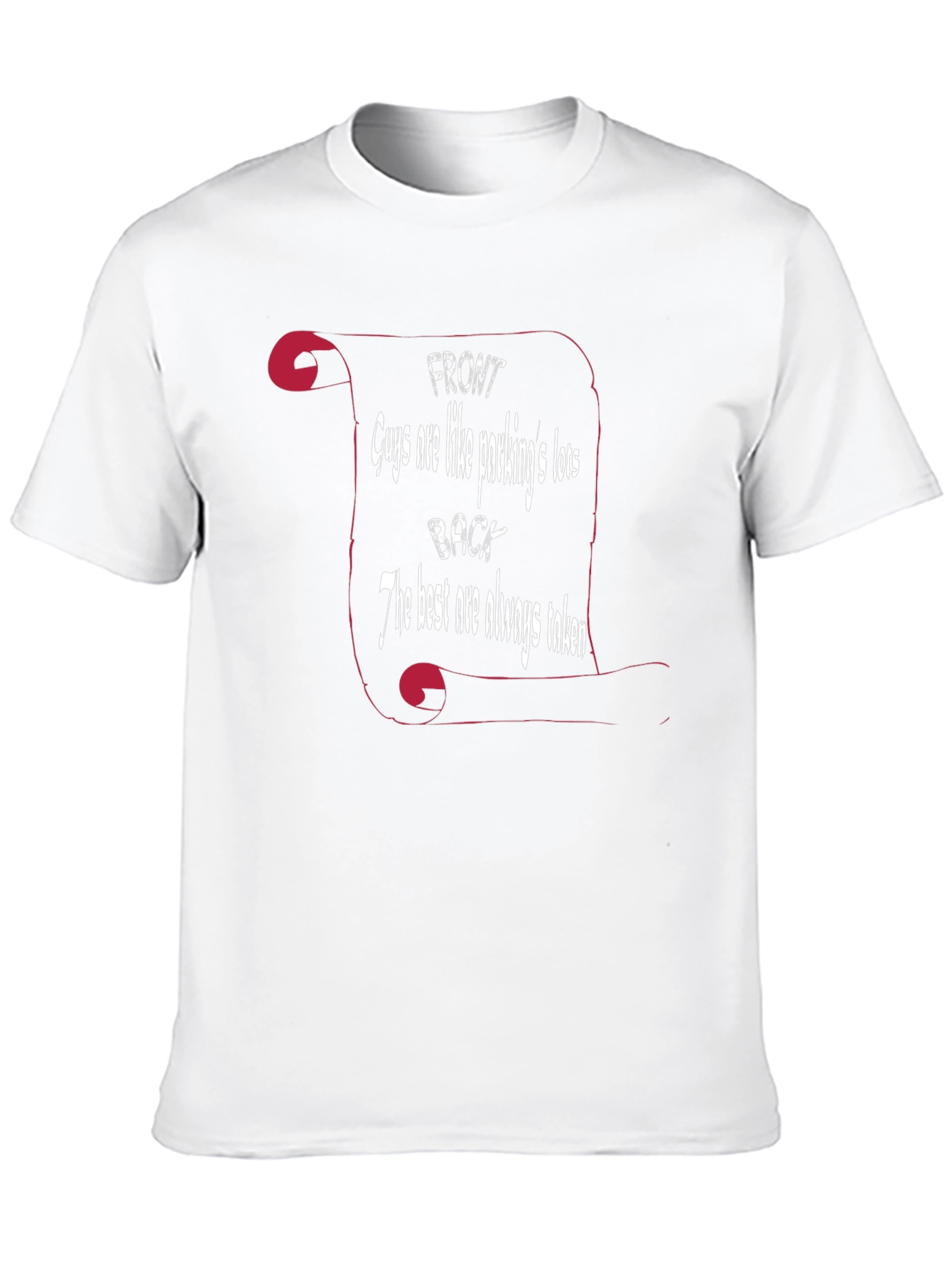 Funny Mens T-Shirt - Guys Are Like Parking Lots