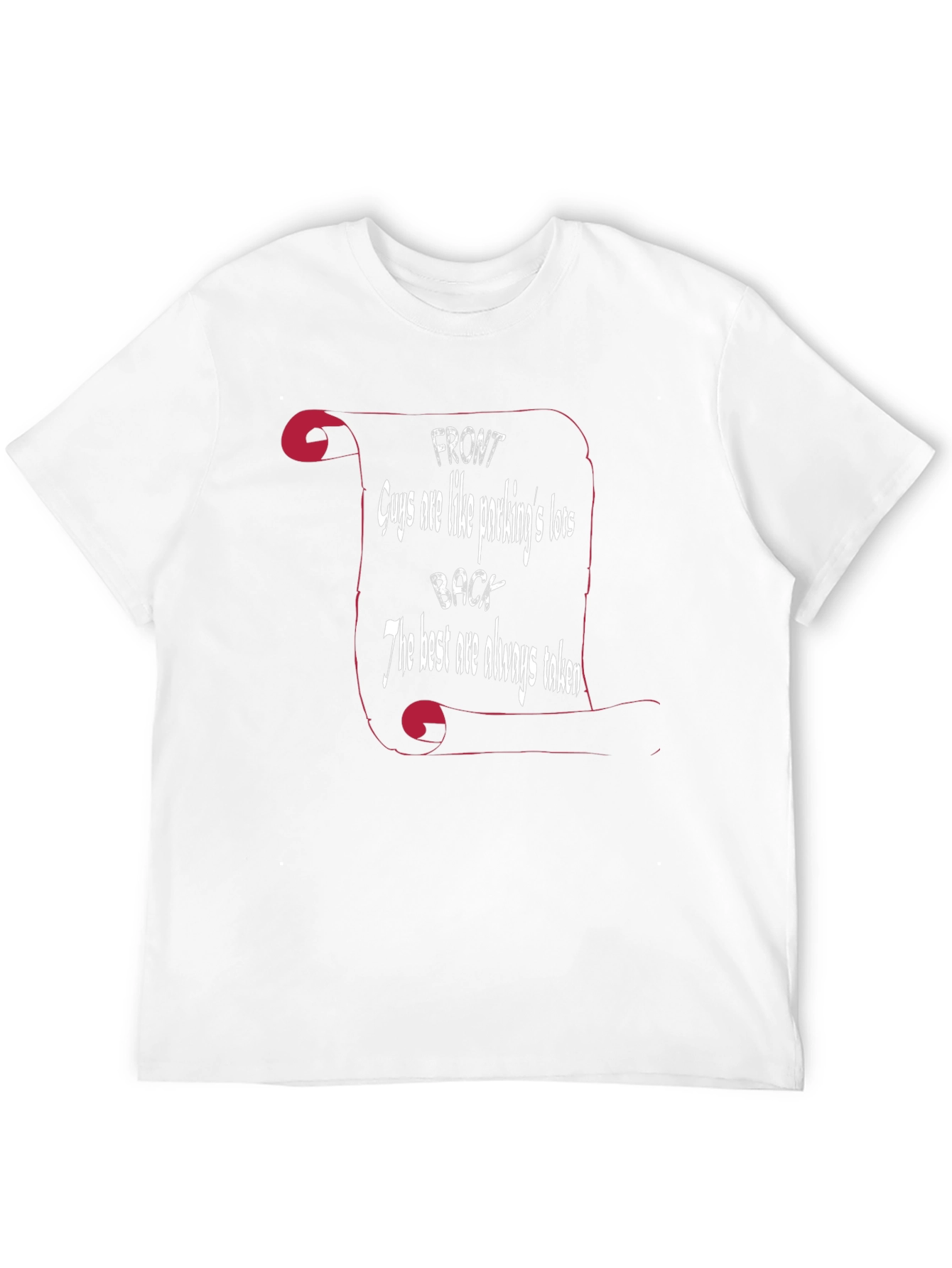 Funny Mens T-Shirt - Guys Are Like Parking Lots