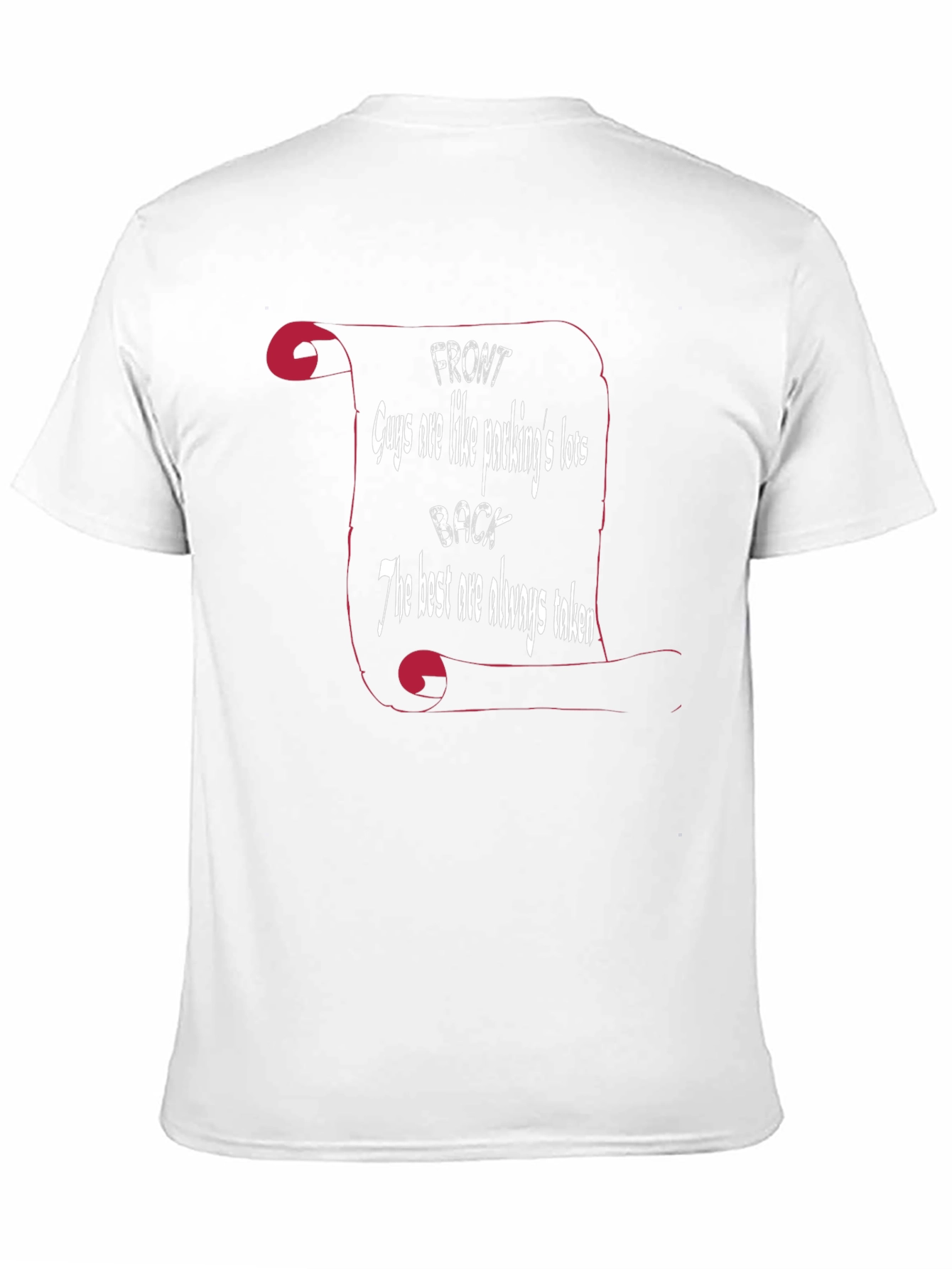 Funny Mens T-Shirt - Guys Are Like Parking Lots