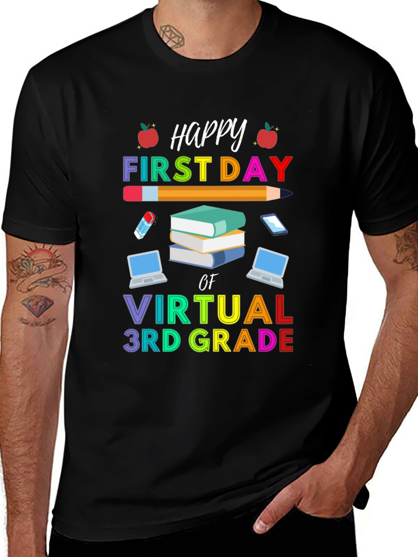 Happy First Day of Virtual 3rd Grade T-Shirt