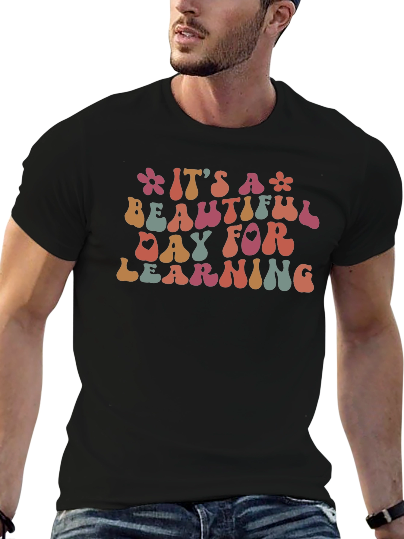 Its a Beautiful Day for Learning Black T-Shirt