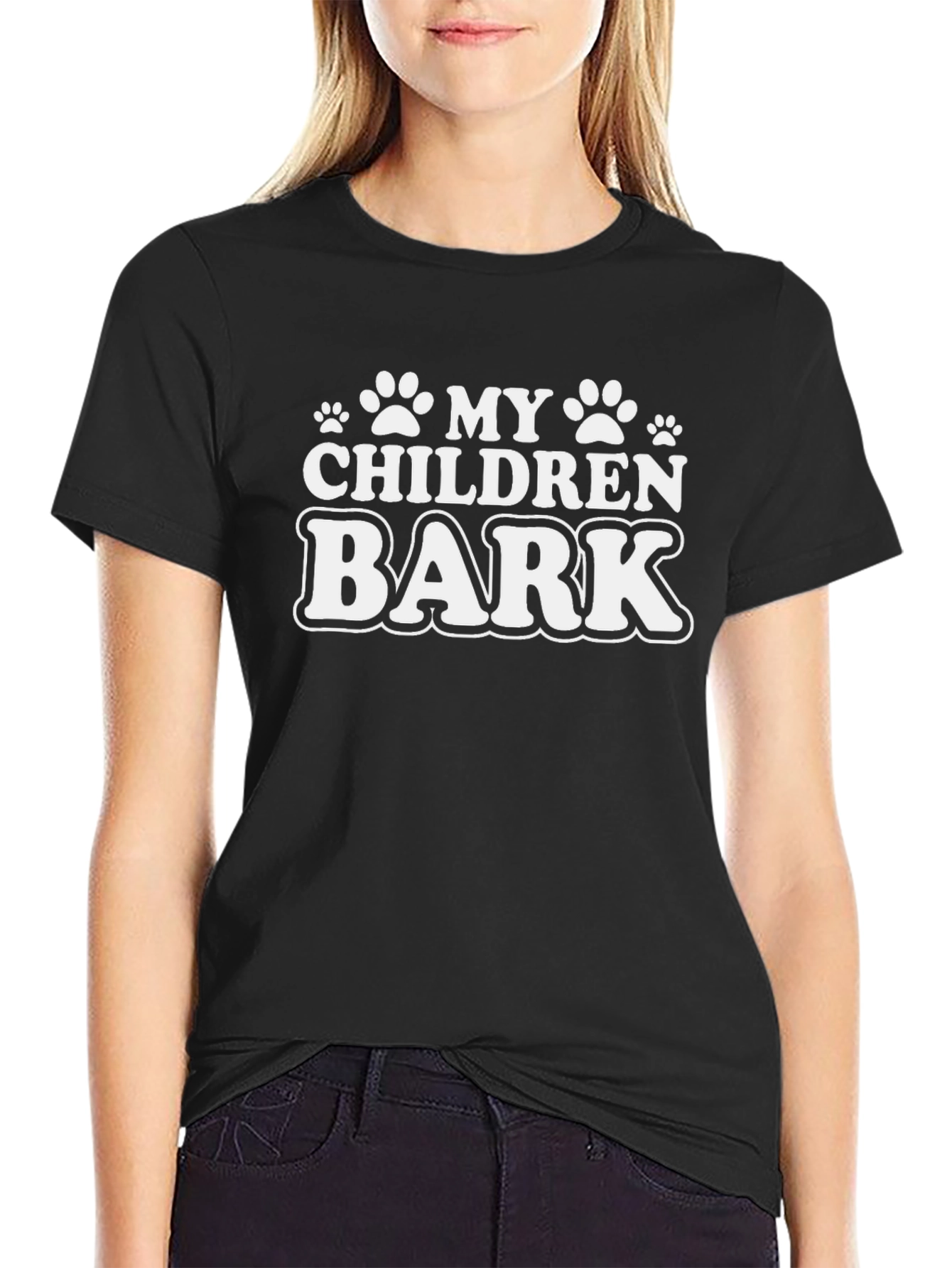 My Children Bark Black T-Shirt Dog Lover Tee