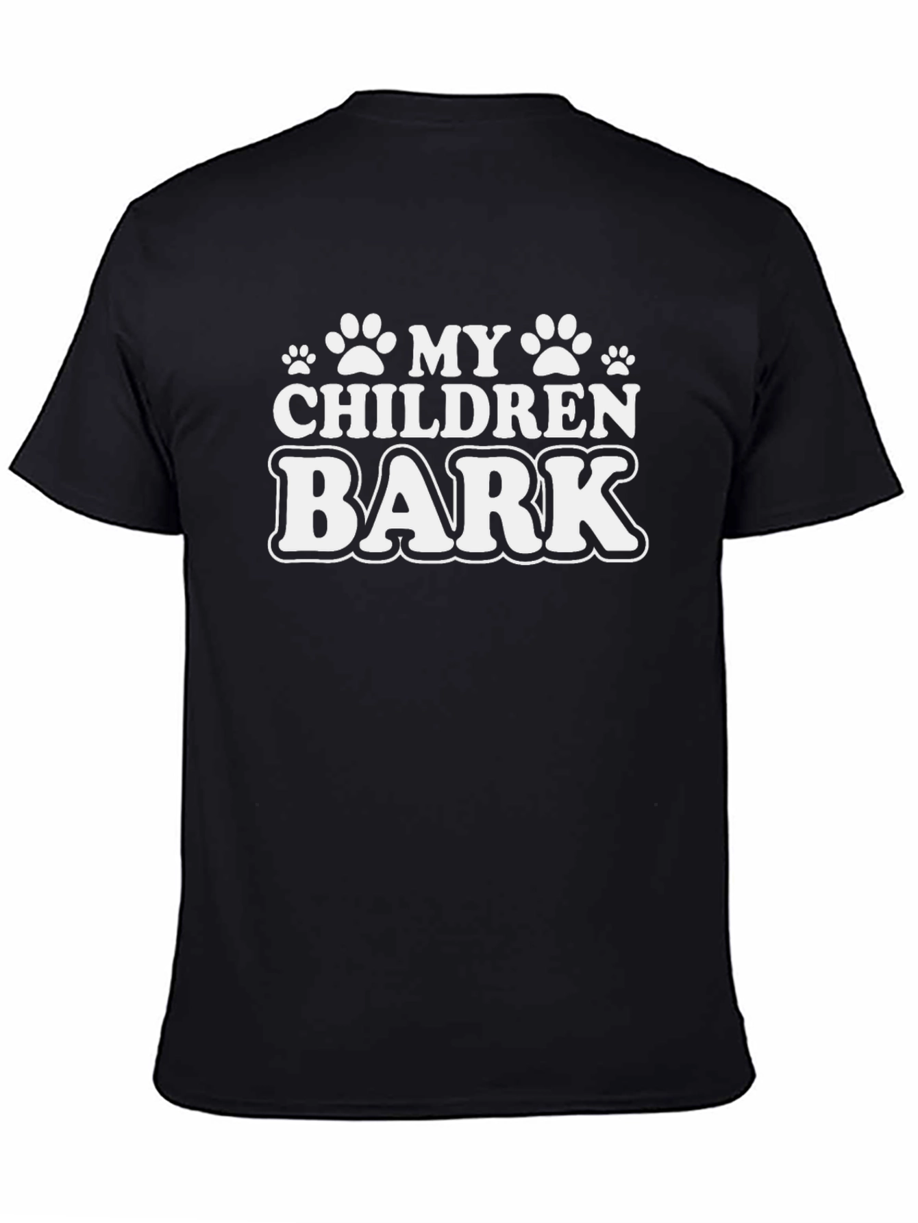My Children Bark Black T-Shirt Dog Lover Tee