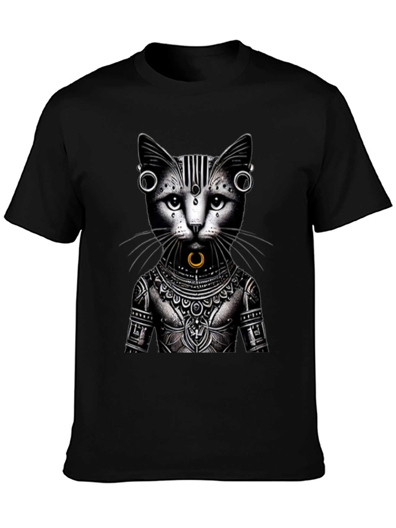Tattooed Cat Graphic T-Shirt - Unique Design