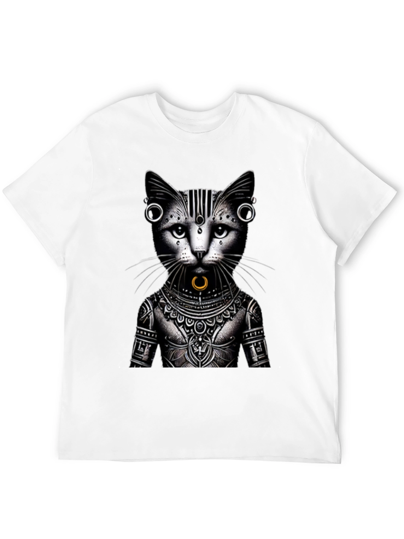 Tattooed Cat Graphic T-Shirt - Unique Design