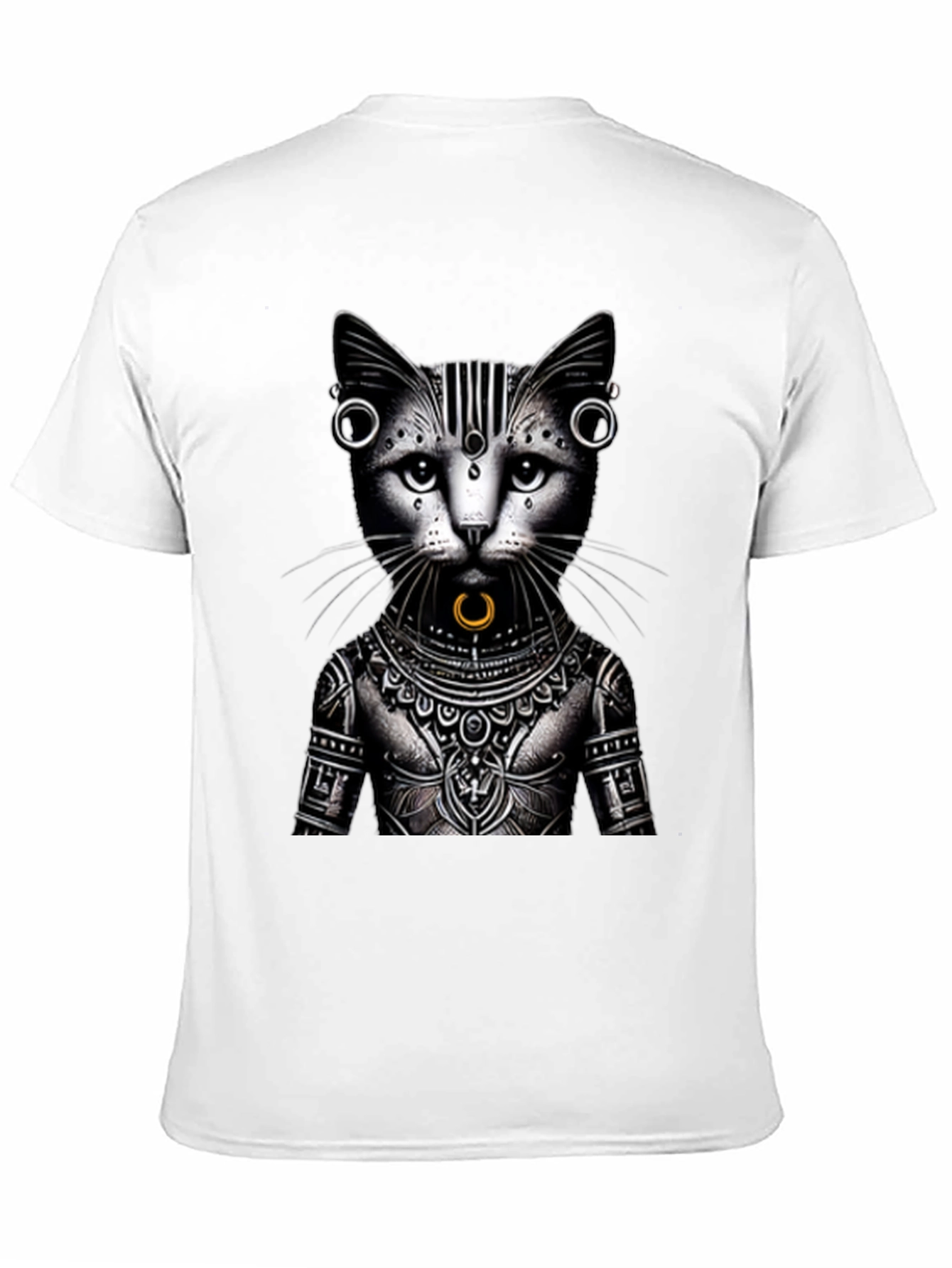 Tattooed Cat Graphic T-Shirt - Unique Design