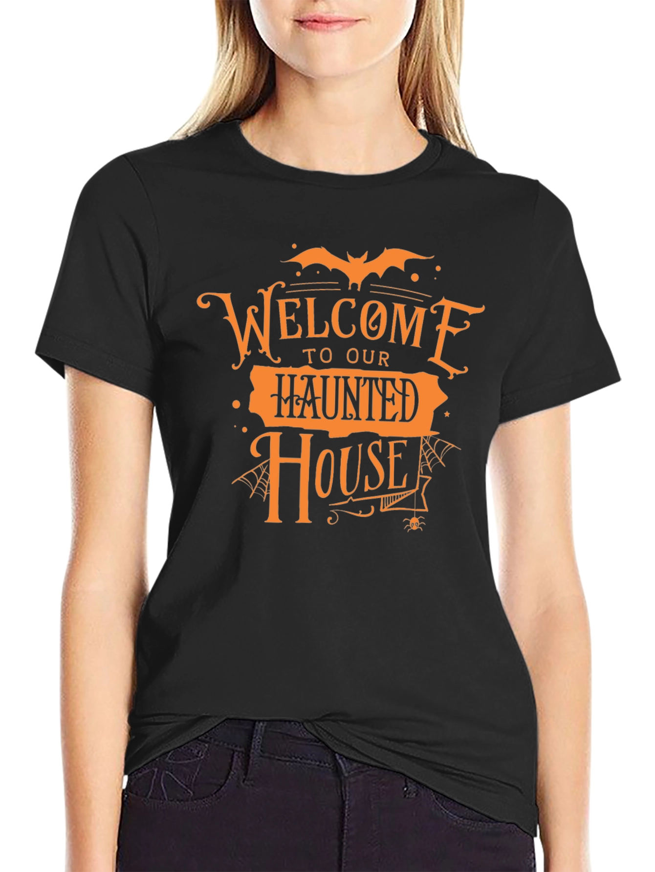 Welcome to Our Haunted House Halloween Graphic Tee