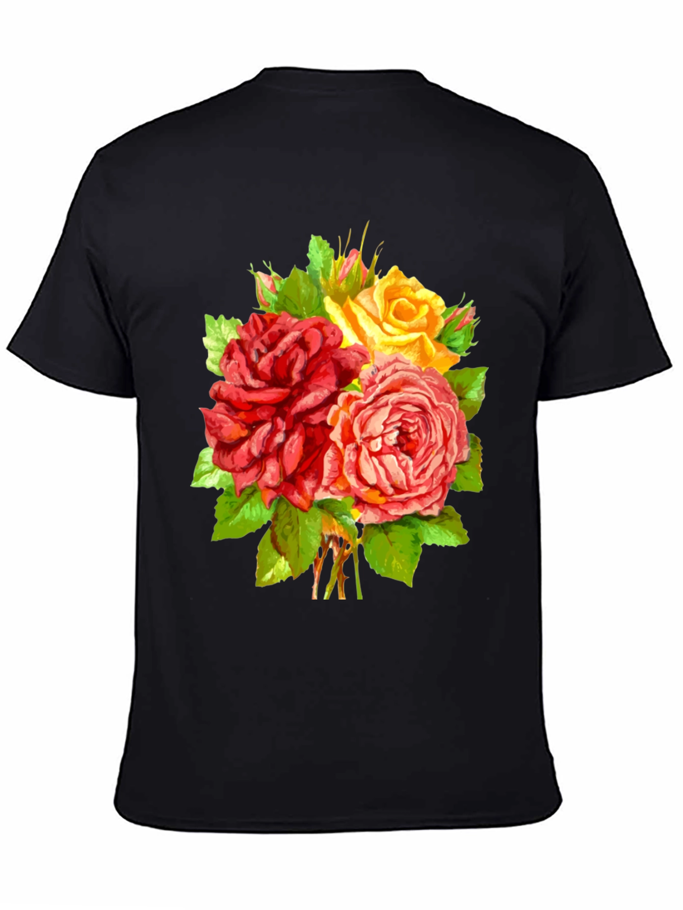 Floral Roses T-Shirt - Stylish Graphic Tee