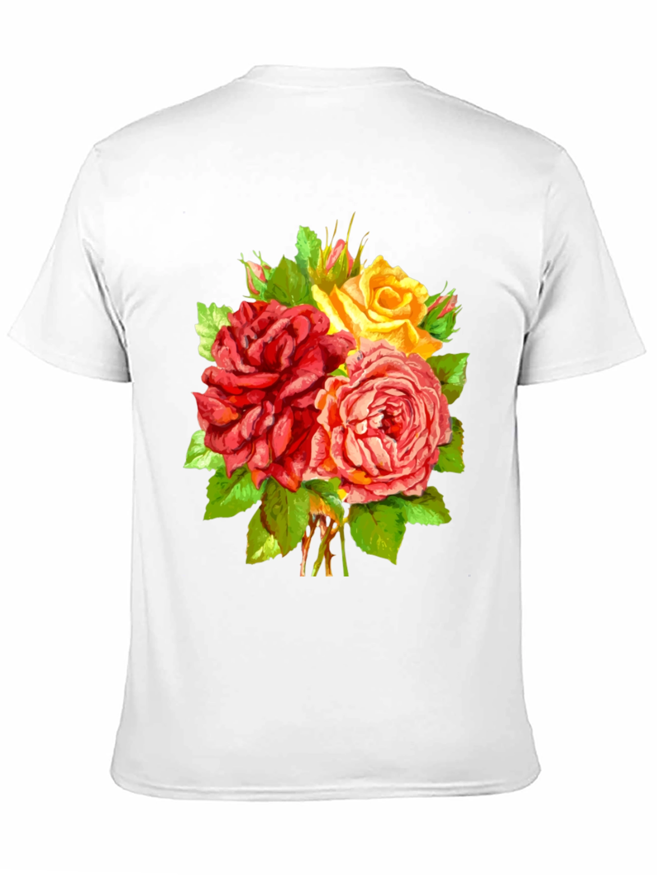Floral Roses T-Shirt - Stylish Graphic Tee