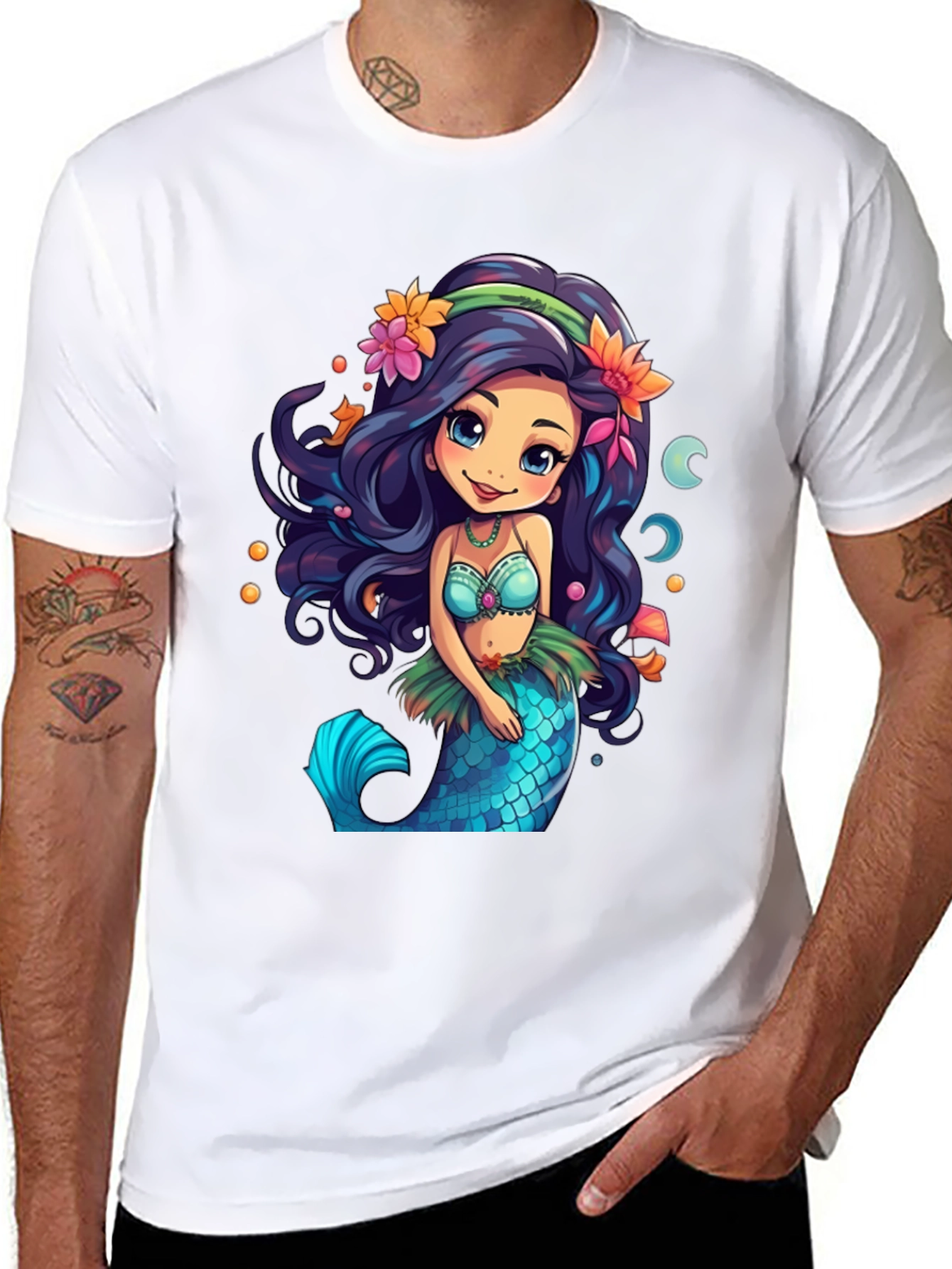 Mermaid Graphic T-Shirt - Sea Life Tee
