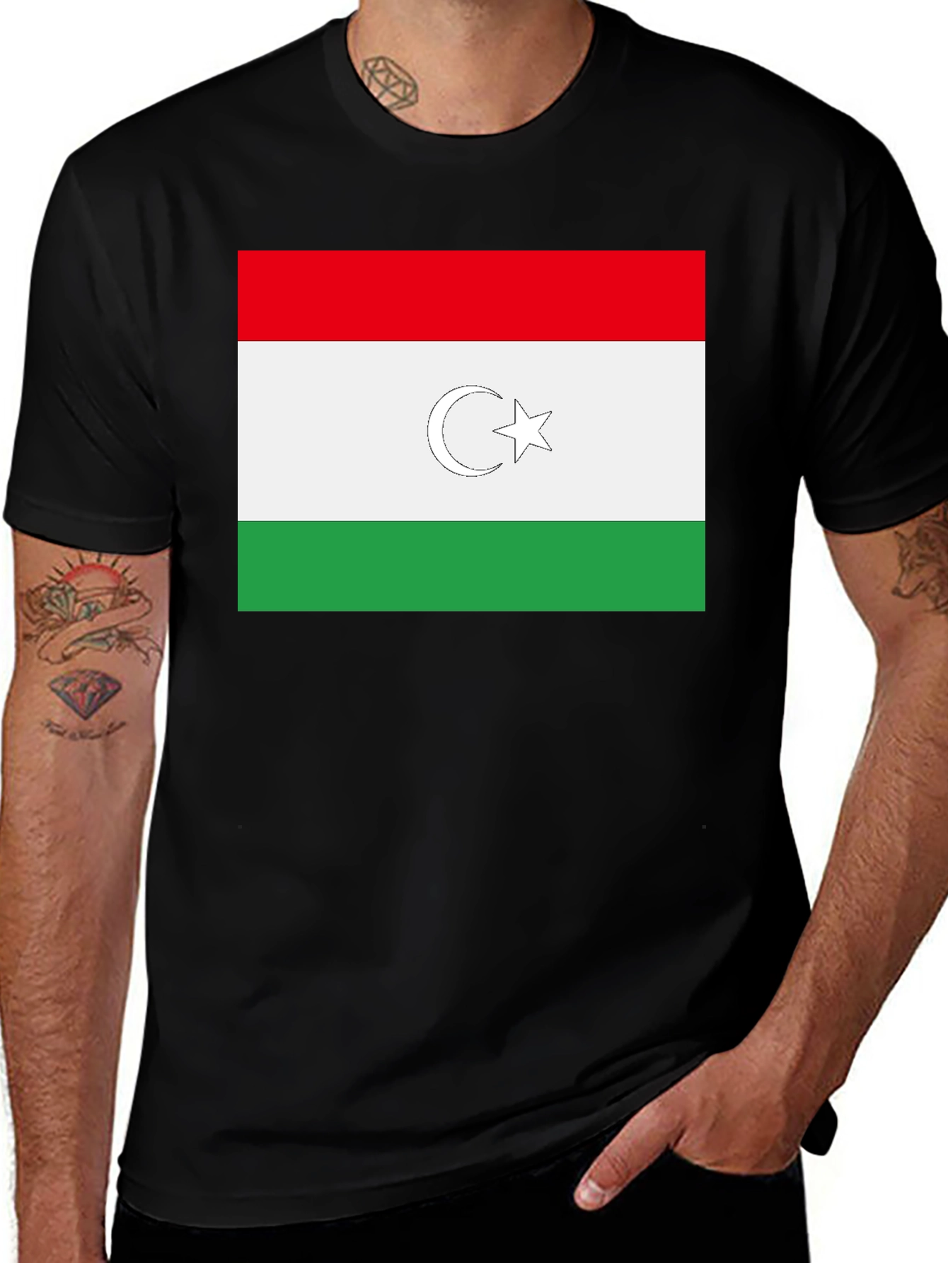 Turkmenistan Flag T-Shirt Stylish Cotton Tee