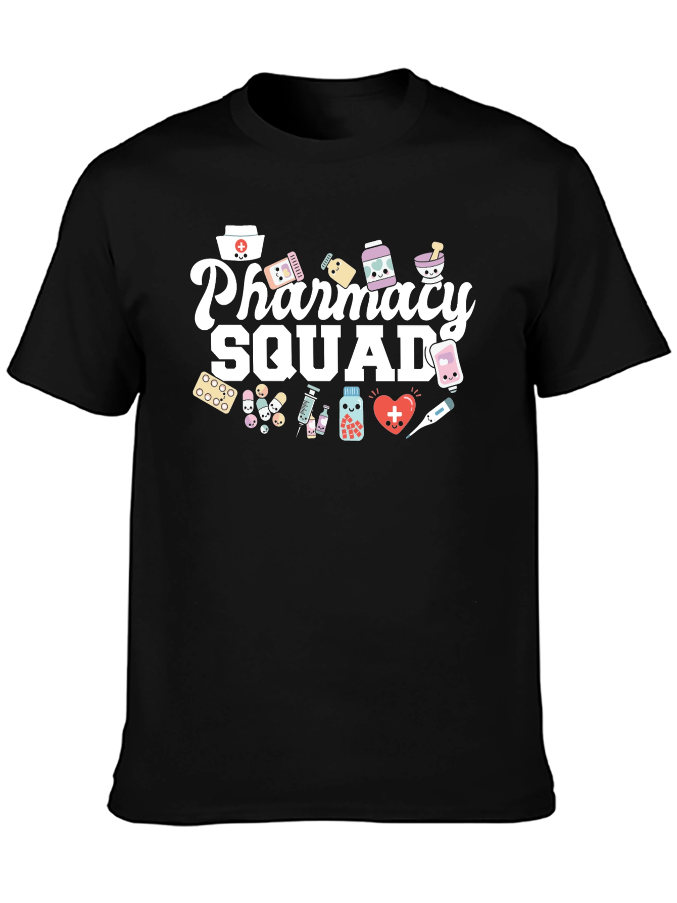 Pharmacy Squad T-Shirt - Black Graphic Tee