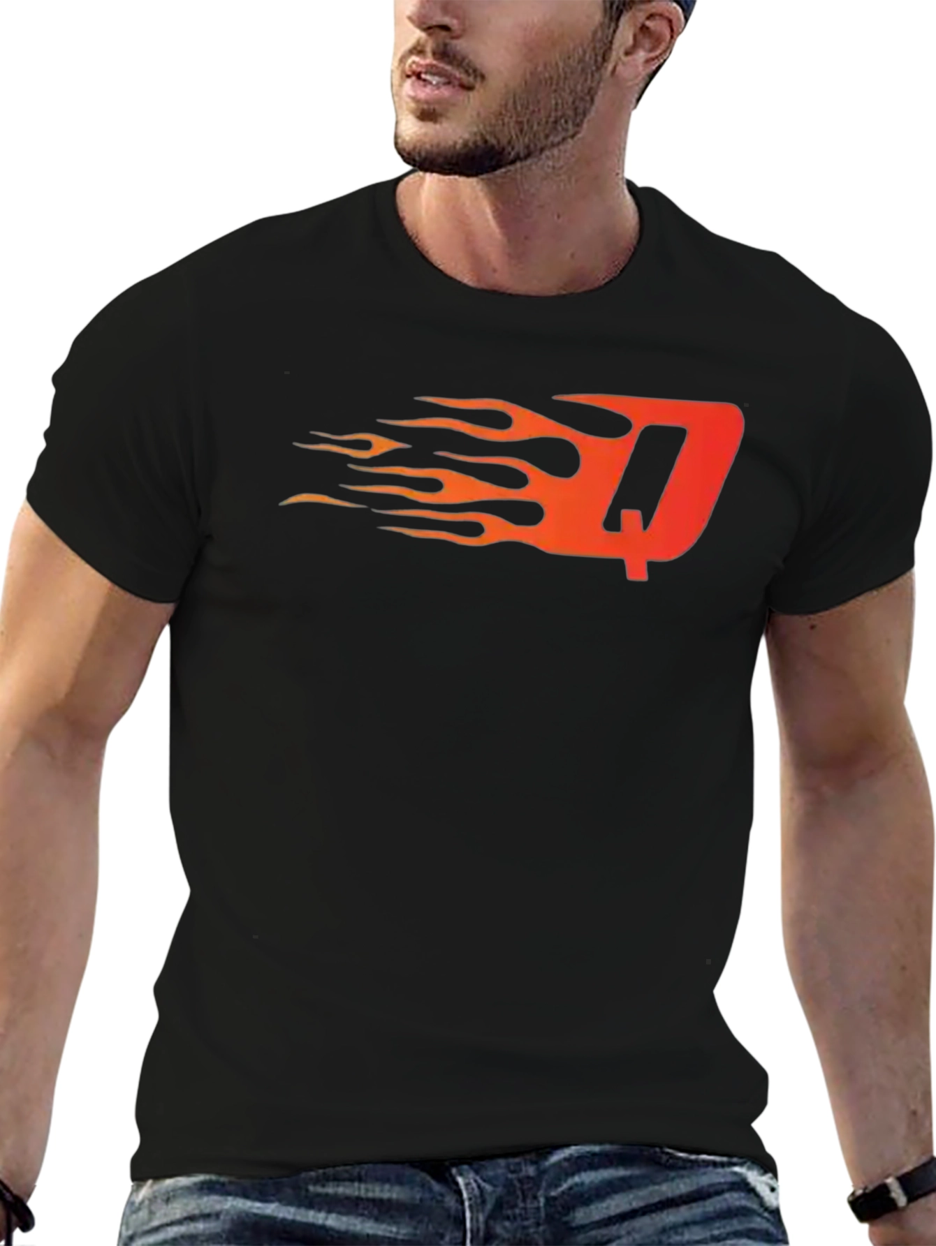 Fiery Initial T-Shirt - Bold & Unique Design